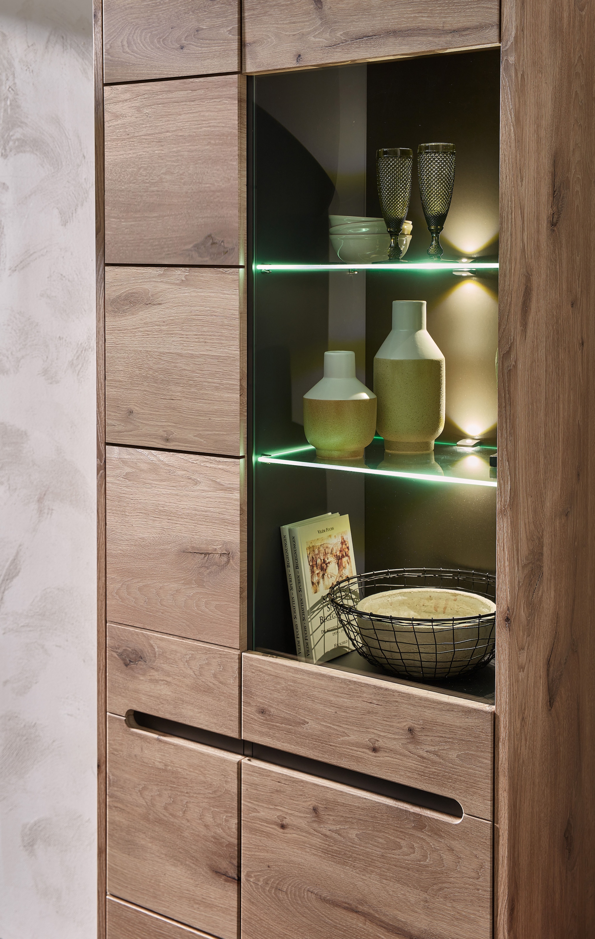 Innostyle Vitrine »BELLANO«, Viking Oak Nature