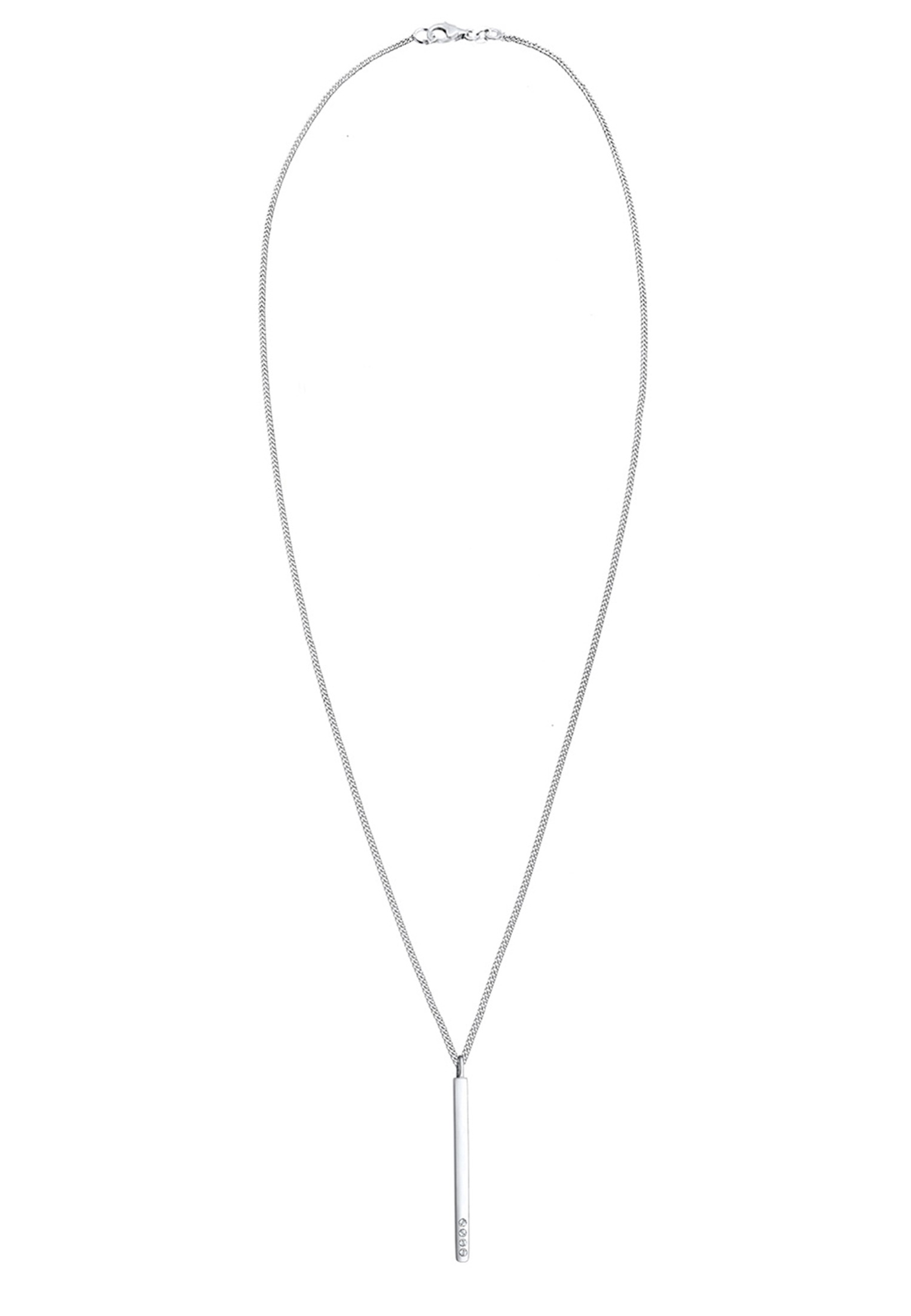 Elli Silberkette »Halskette Y-Kette Weiß 925 Sterling Silber, mit Kristallen von Swarovski®«