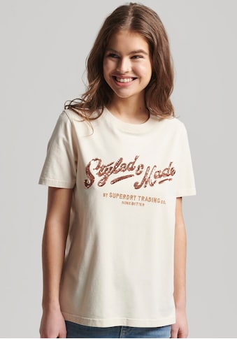 Superdry T-Shirt, Vintage T-Shirt mit Schriftzug kaufen