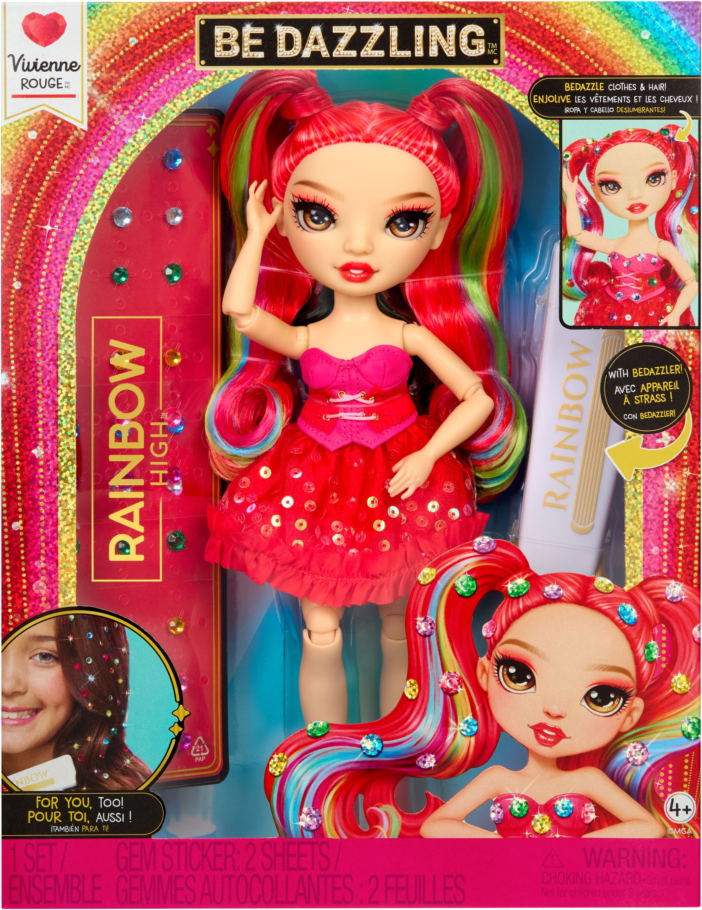 RAINBOW HIGH Anziehpuppe »Rainbow High Be Dazzling Fashion Dolls- Vivienne Rouge«