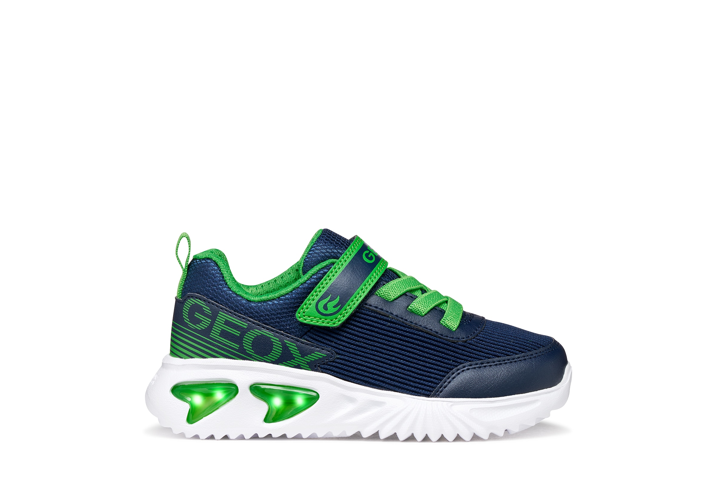 Geox Sneaker »J ASSISTER BOY«  Klettschuh mit Blinkfunktion, Größenschablone zum Download