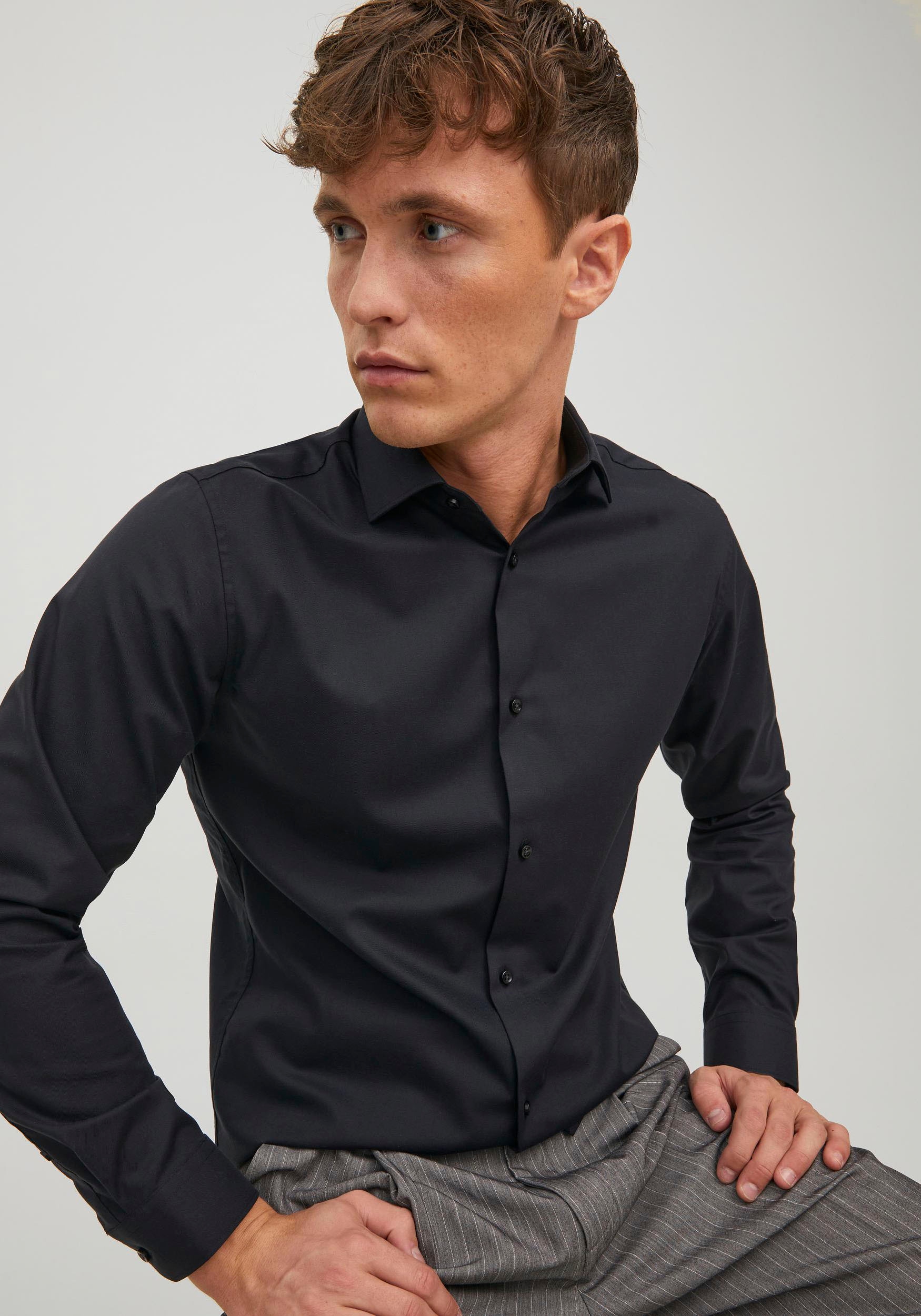 Jack & Jones Langarmhemd »JPRBLAPARKER SHIRT L/S«, mit Hemdkragen