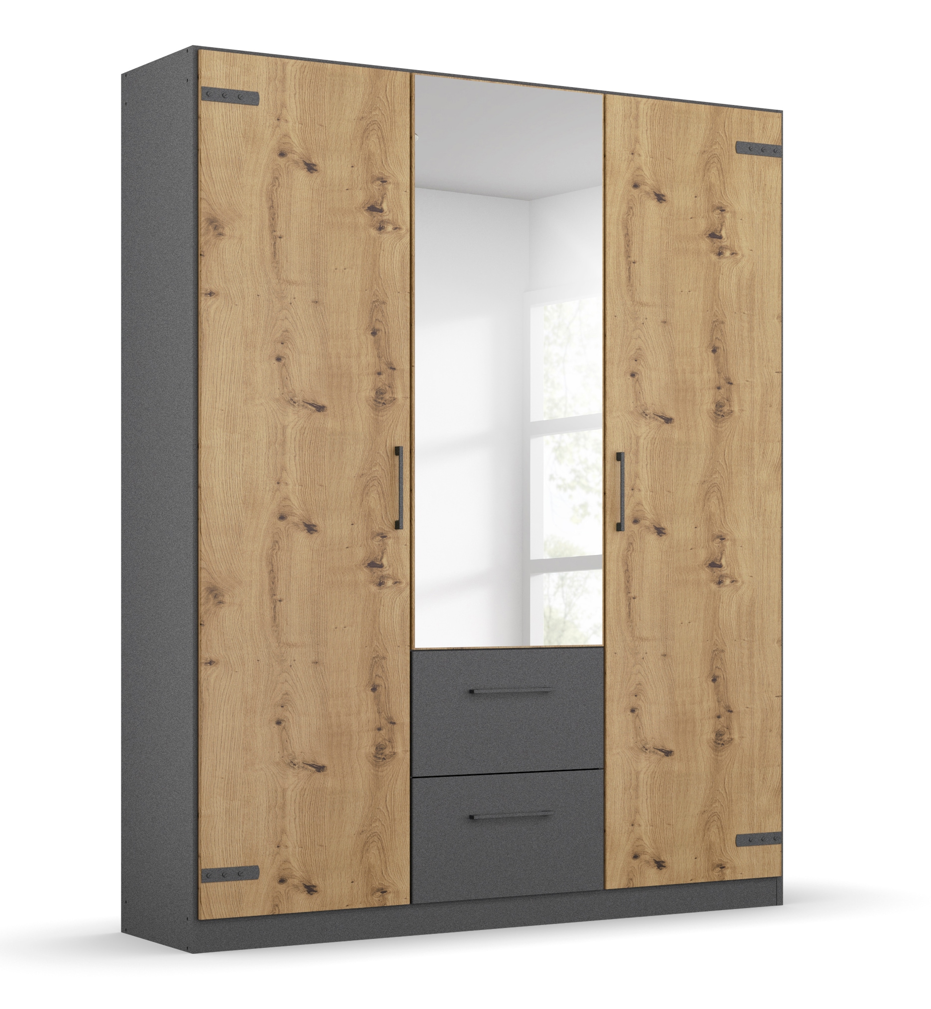 rauch Schrank-Set »Holmes«, mit Applikationen "Industrial Style"