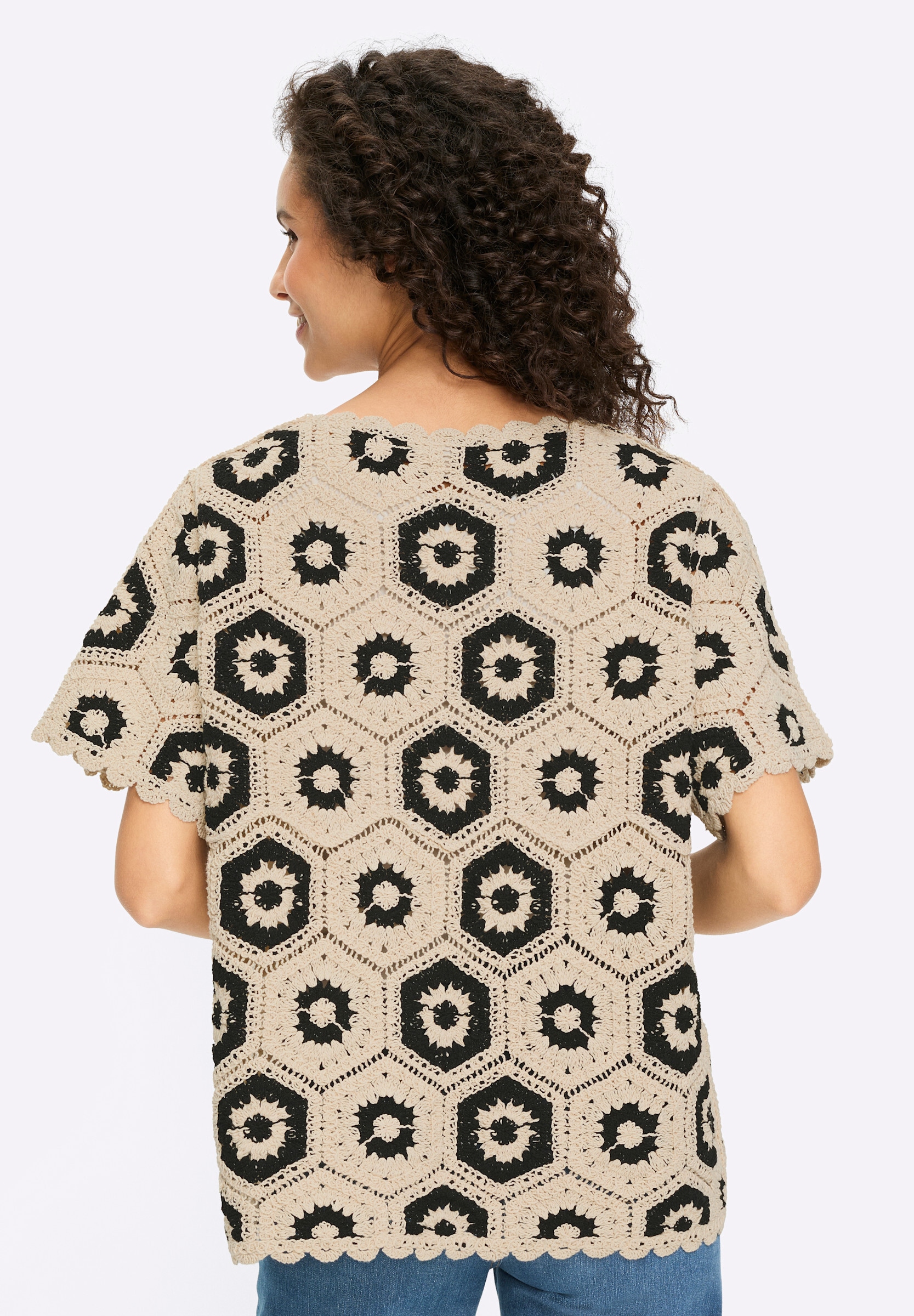 heine Strickpullover »Pullover Pullover aus Crochet-Spitze«