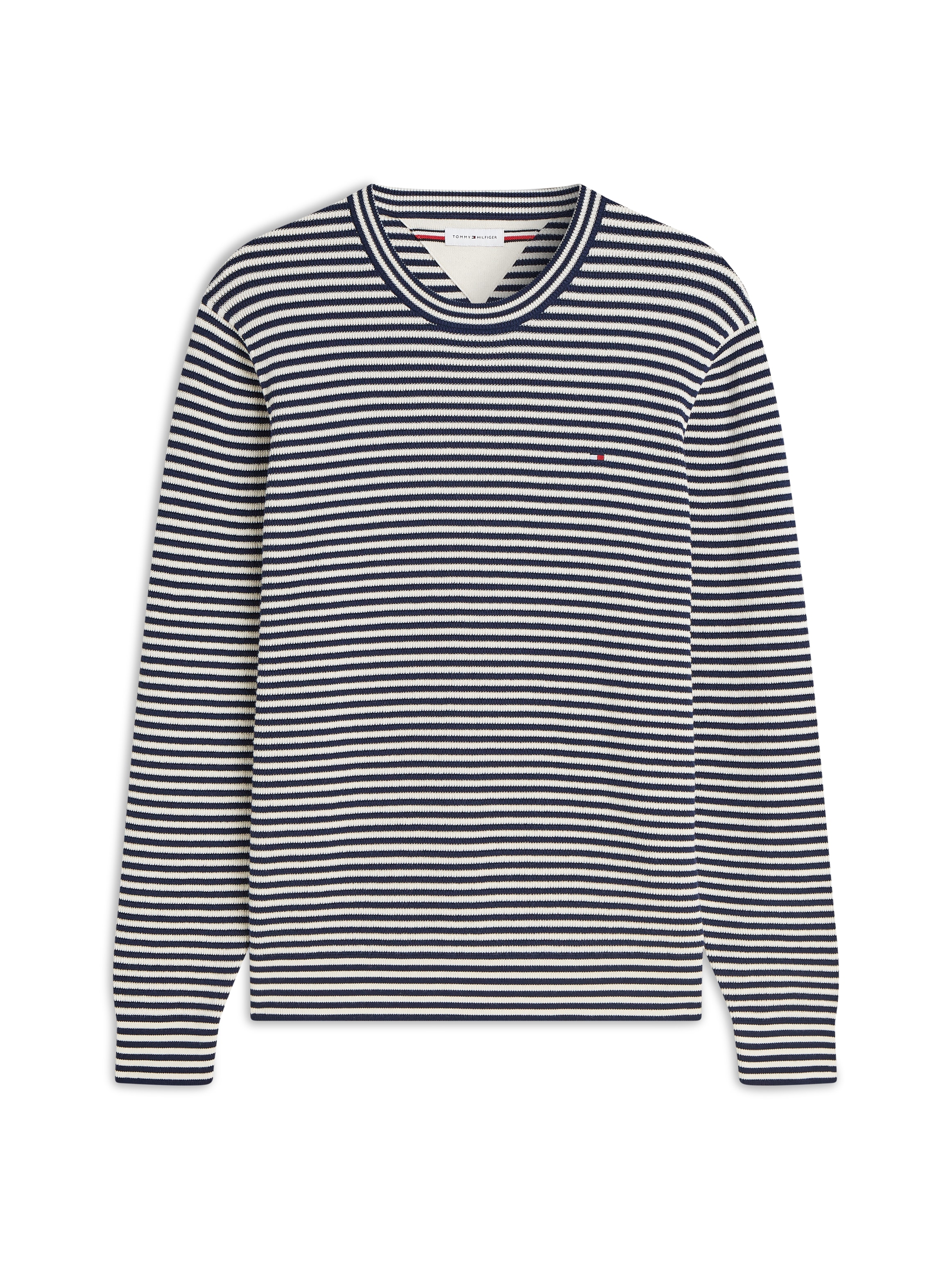 Tommy Hilfiger Strickpullover »SEASONAL STRUCTURE CREW NECK« strukturiert