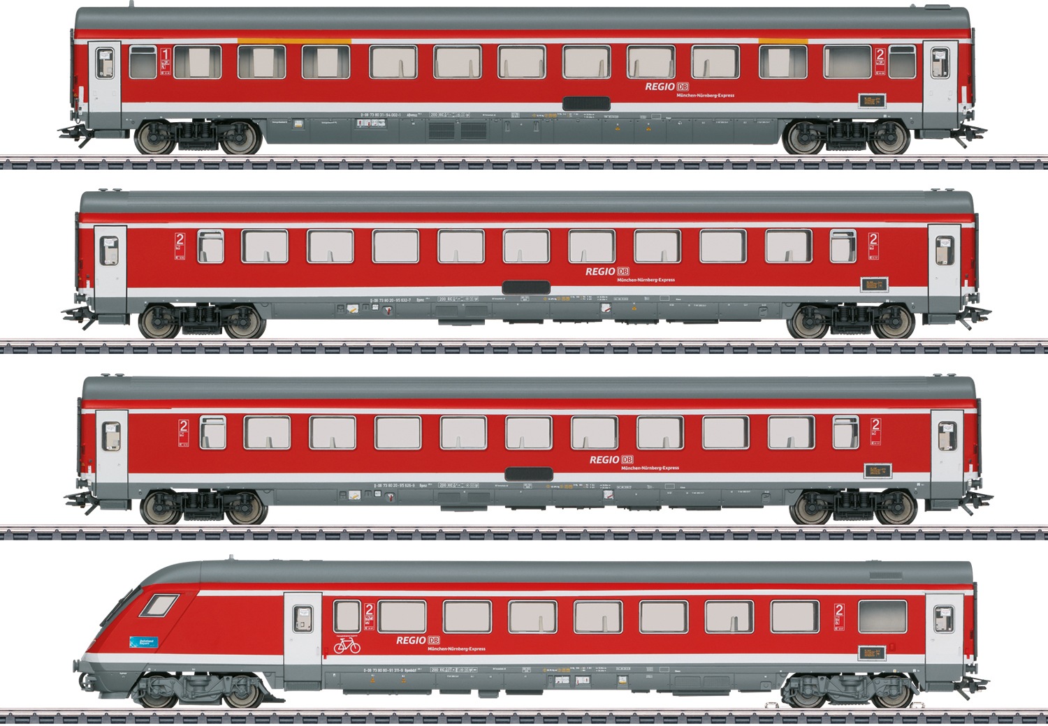 Märklin Personenwagen »Reisezugwagen-Set 1 "München-Nürnberg-Express" - 42988«, Made... kaufen