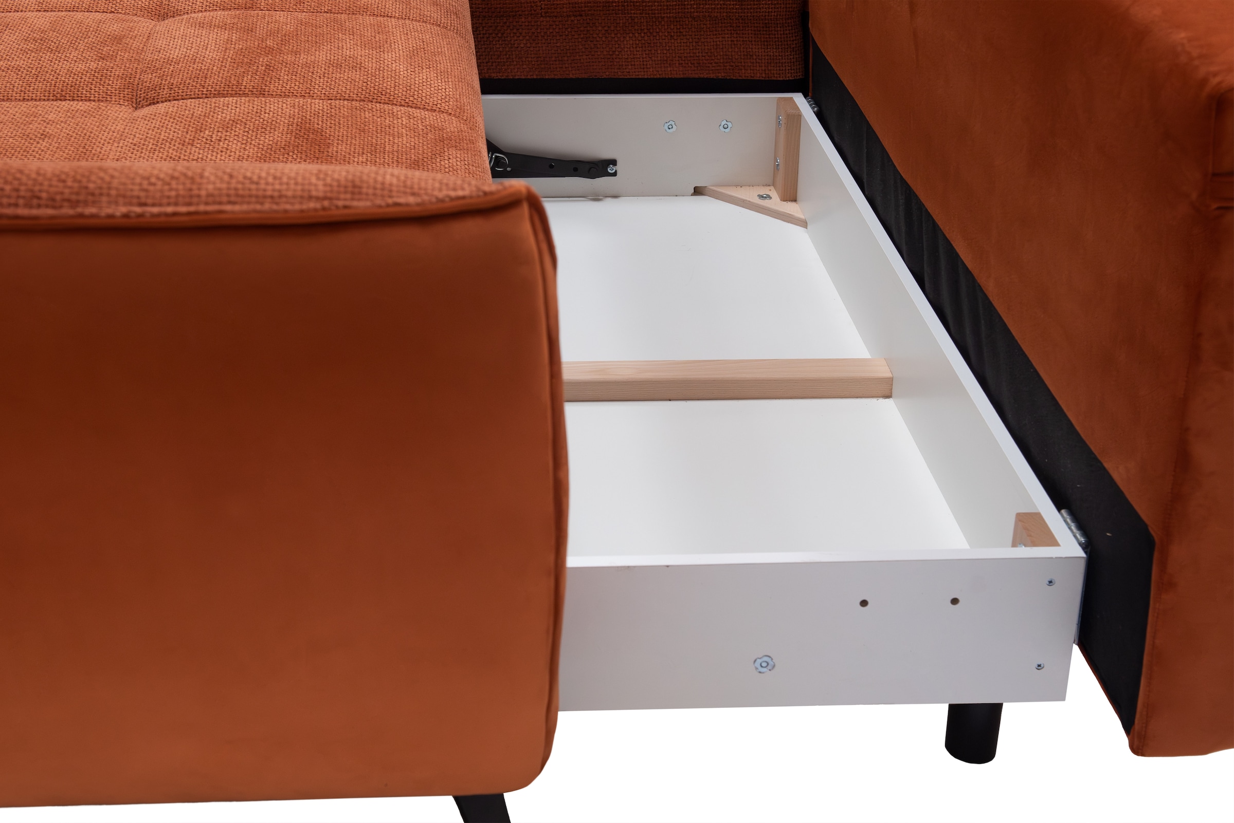 exxpo - sofa fashion Ecksofa »Midway mit einfacher Easy-Lift-Bettfunktion, bequem und modern« inkl. Bettfunktion und praktischem Bettkasten, L-Form