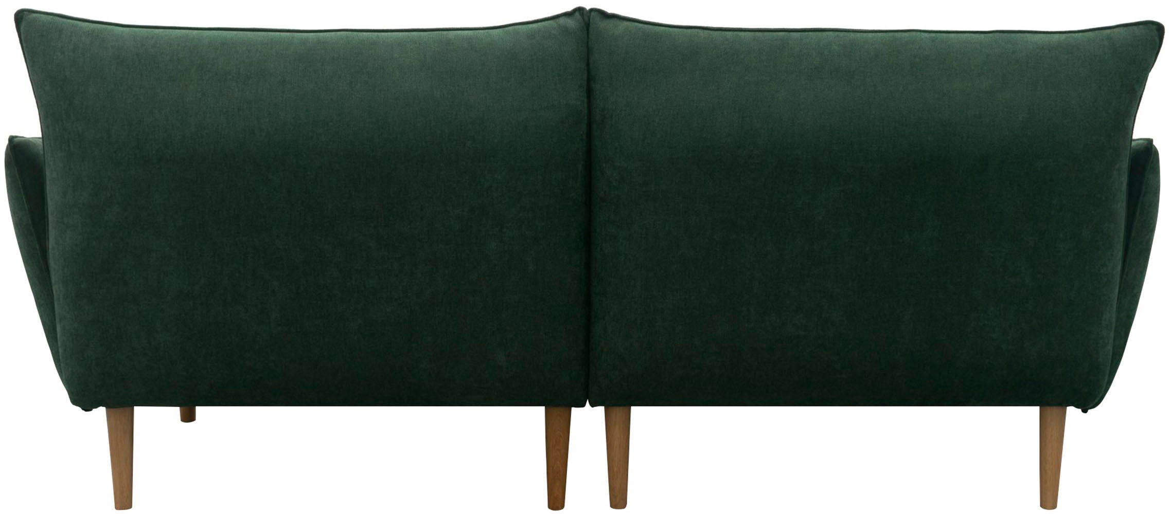 DOMO collection Ecksofa »Leuven kompakte Stellmaße, Breite 200 cm, schmale Armlehnen, L-Form« angenehm feste Polsterung, bodenfrei, 19 cm hohe Holzfüße