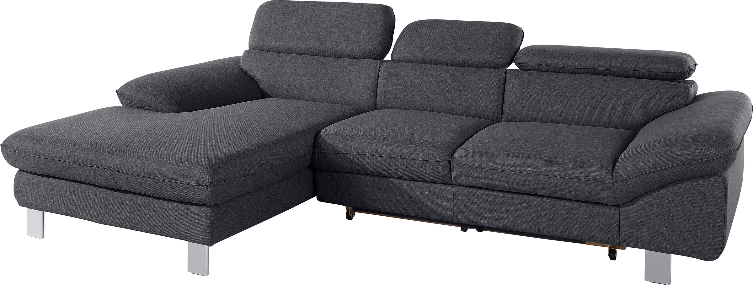COTTA Polstergarnitur »Driver L-Form«, (Set, 2 tlg.), Set bestehend aus: Ecksofa mit Kopfteilverstellung & Hocker