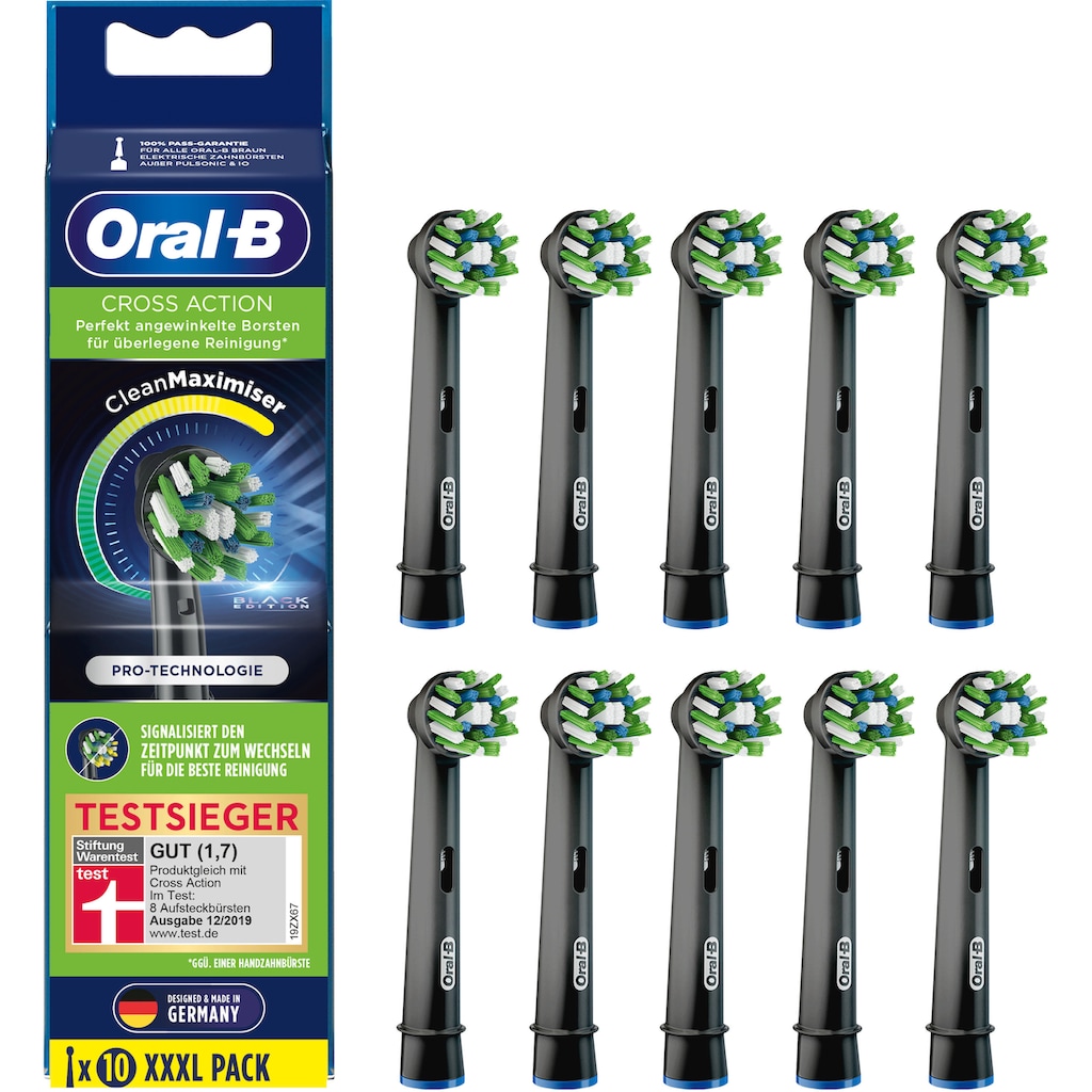 Oral B Aufsteckbürsten »CrossAction schwarz CleanMaxi«