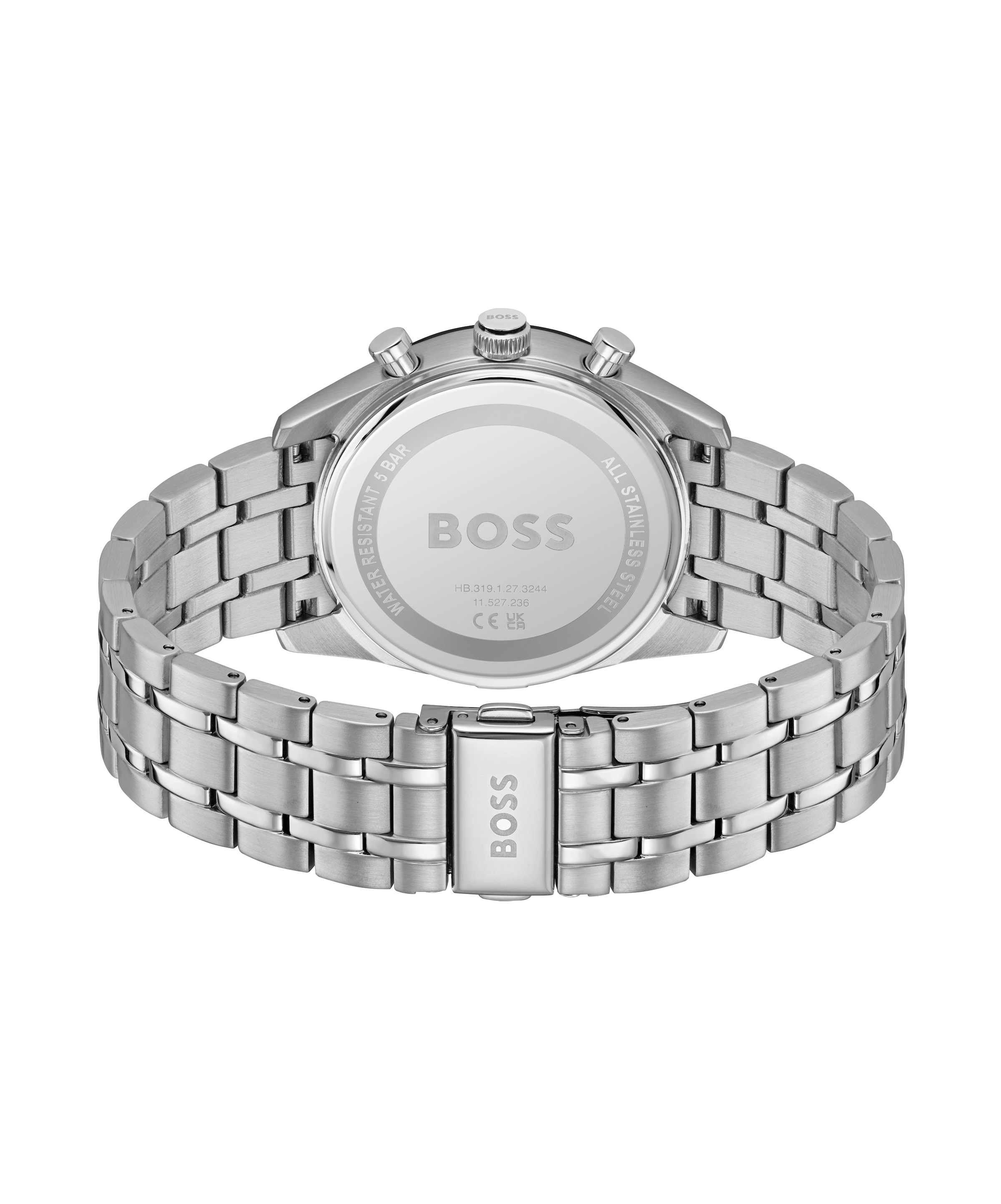 BOSS Multifunktionsuhr »TOURMASTER« Quarzuhr, Armbanduhr, Herrenuhr, Edelstahlarmband, analog, Tag
