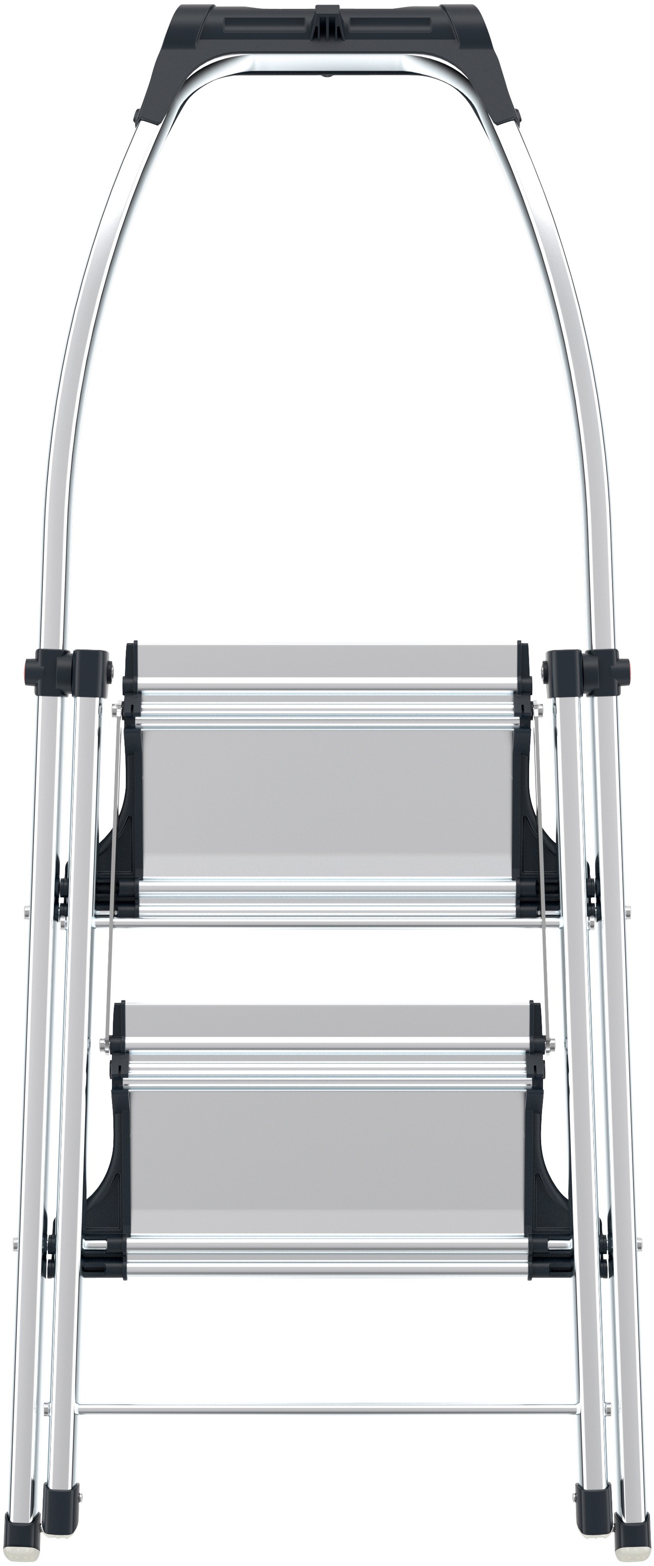 Hailo Klapptritt »Trittleiter - K100 TopLine, aus Aluminuim und Kunststoff«, (1 St., Treppenförmige Stufen-Anordnung für schienbeinschonende Nutzung), mit Treppenförmiger Stufen-Anordnung, belastbar bis max. 150 kg
