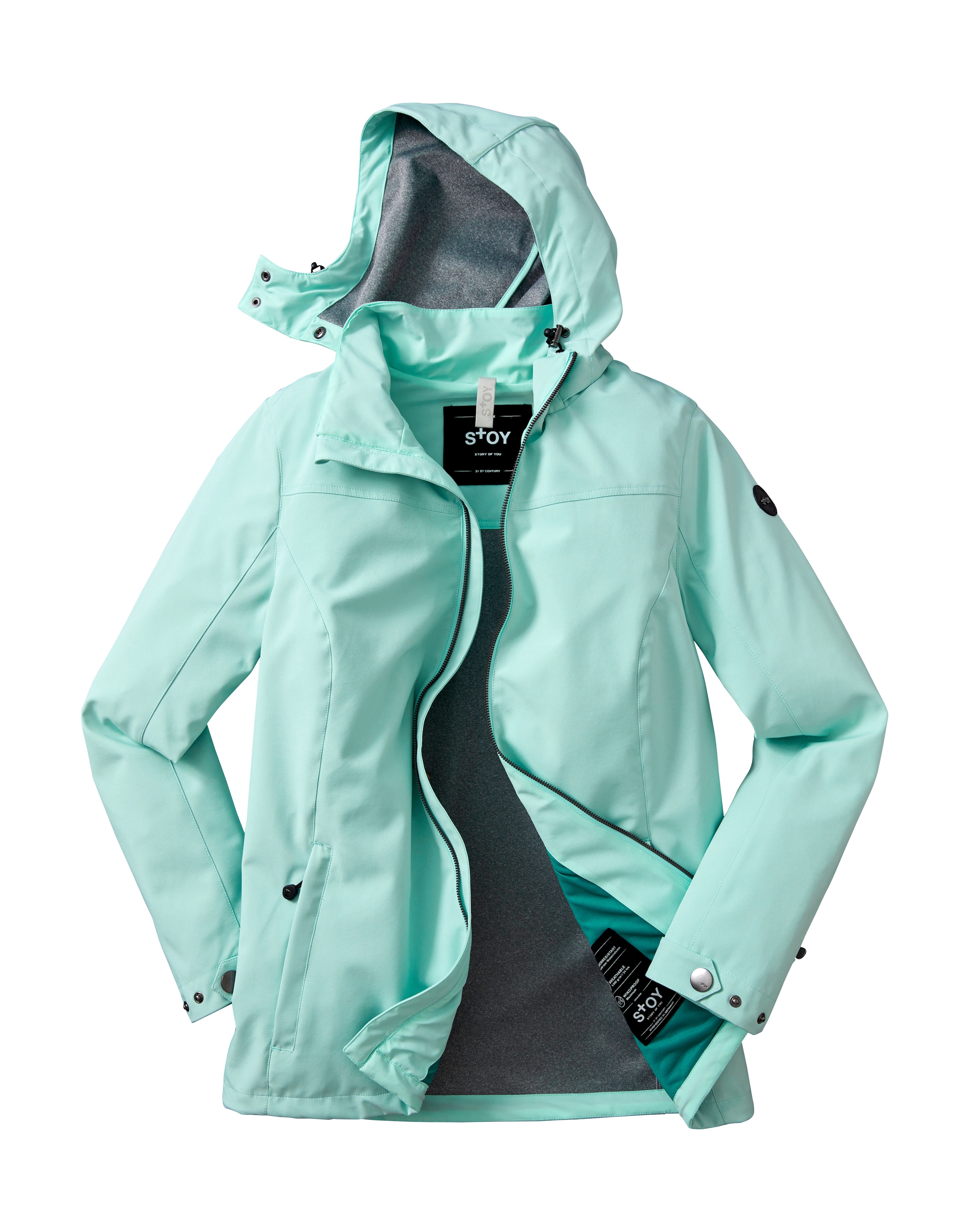 STOY Softshelljacke »STS 1 WMN SFTSHLL JCKT« Damen Softshelljacke: wasserabweisend, winddicht, atmungsaktiv