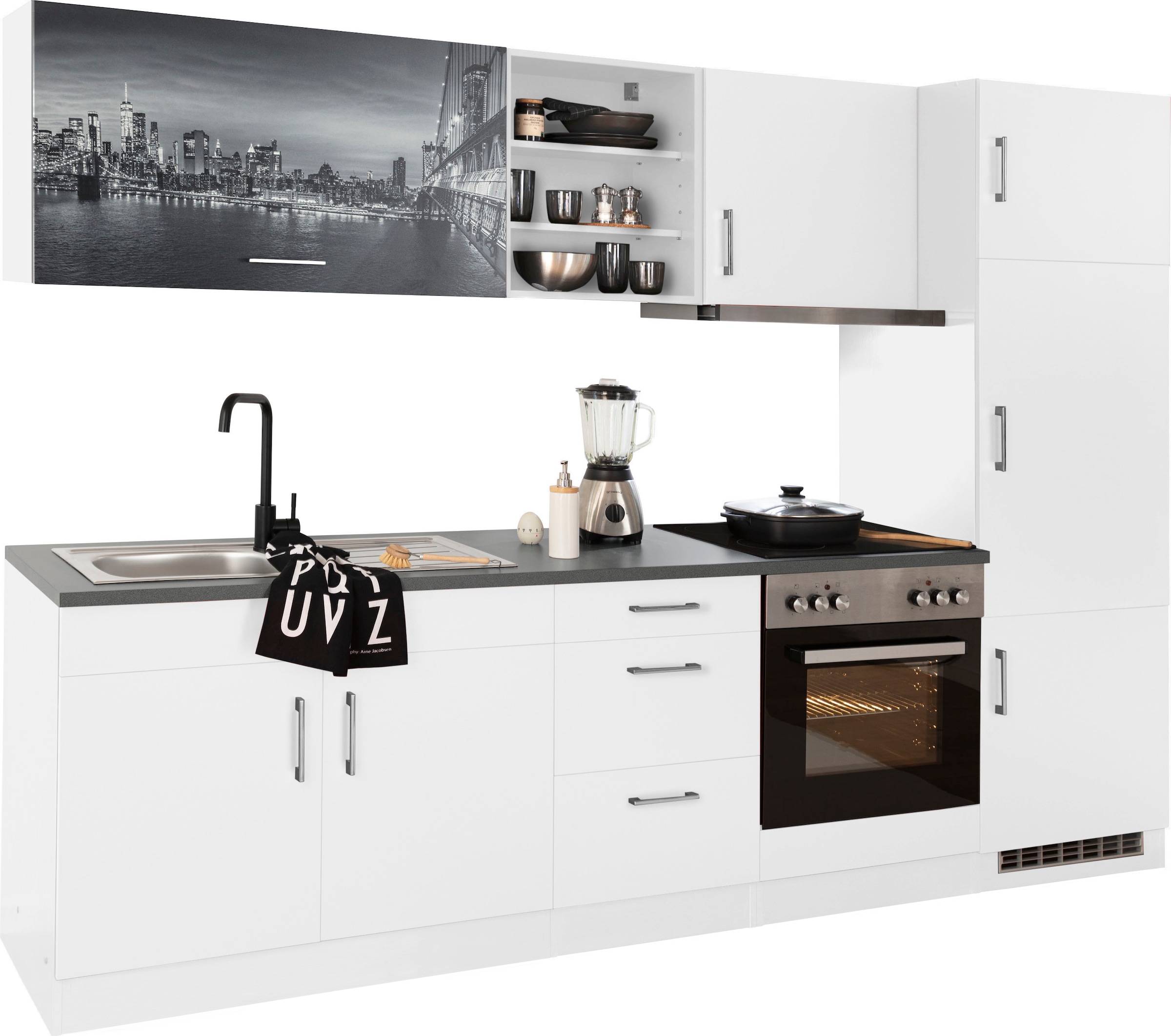 KOCHSTATION Küchenzeile »KS-Paris«, mit E-Geräten, Breite 270 cm