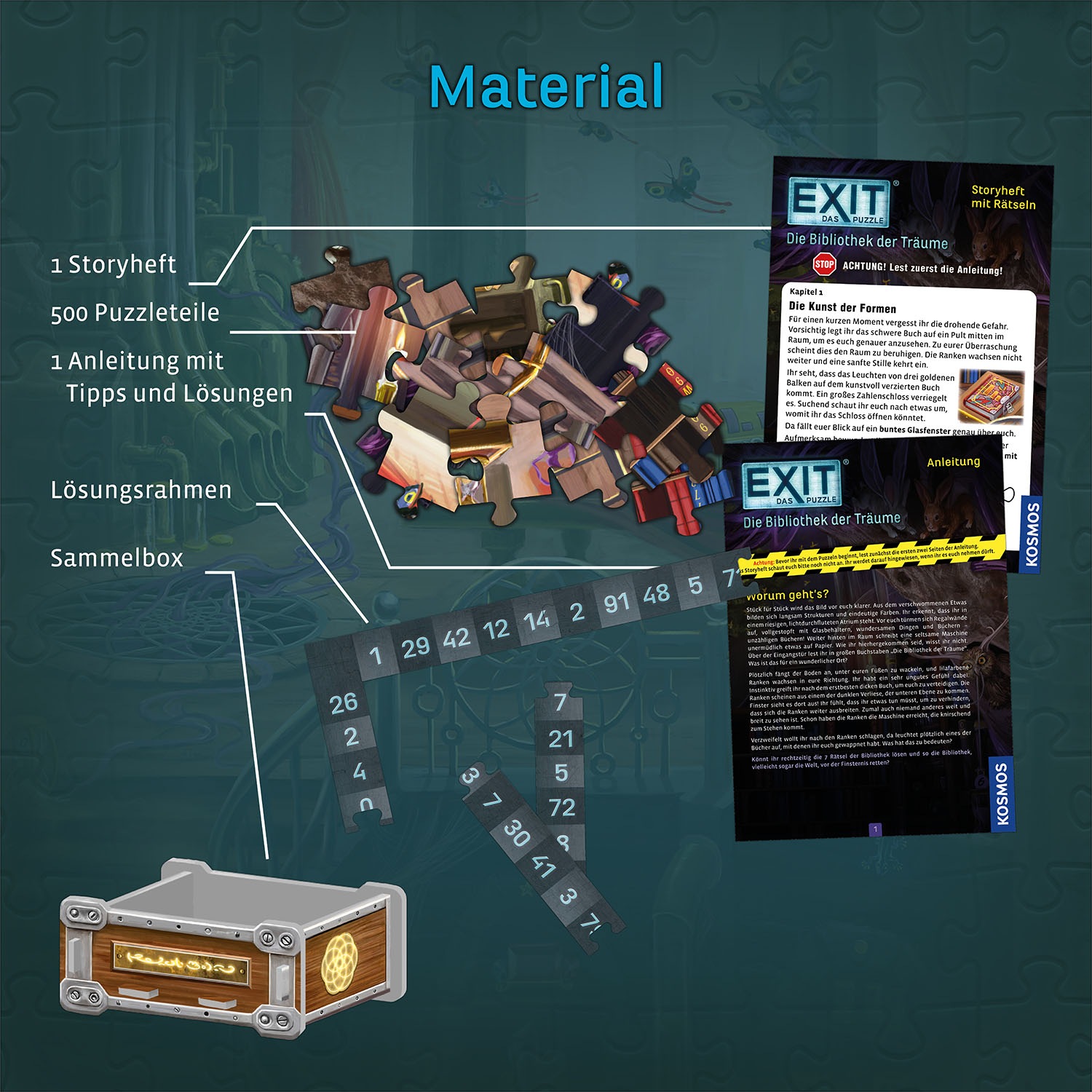 Kosmos Puzzle »EXIT® Das Puzzle Die Bibliothek der Träume« Made in Germany
