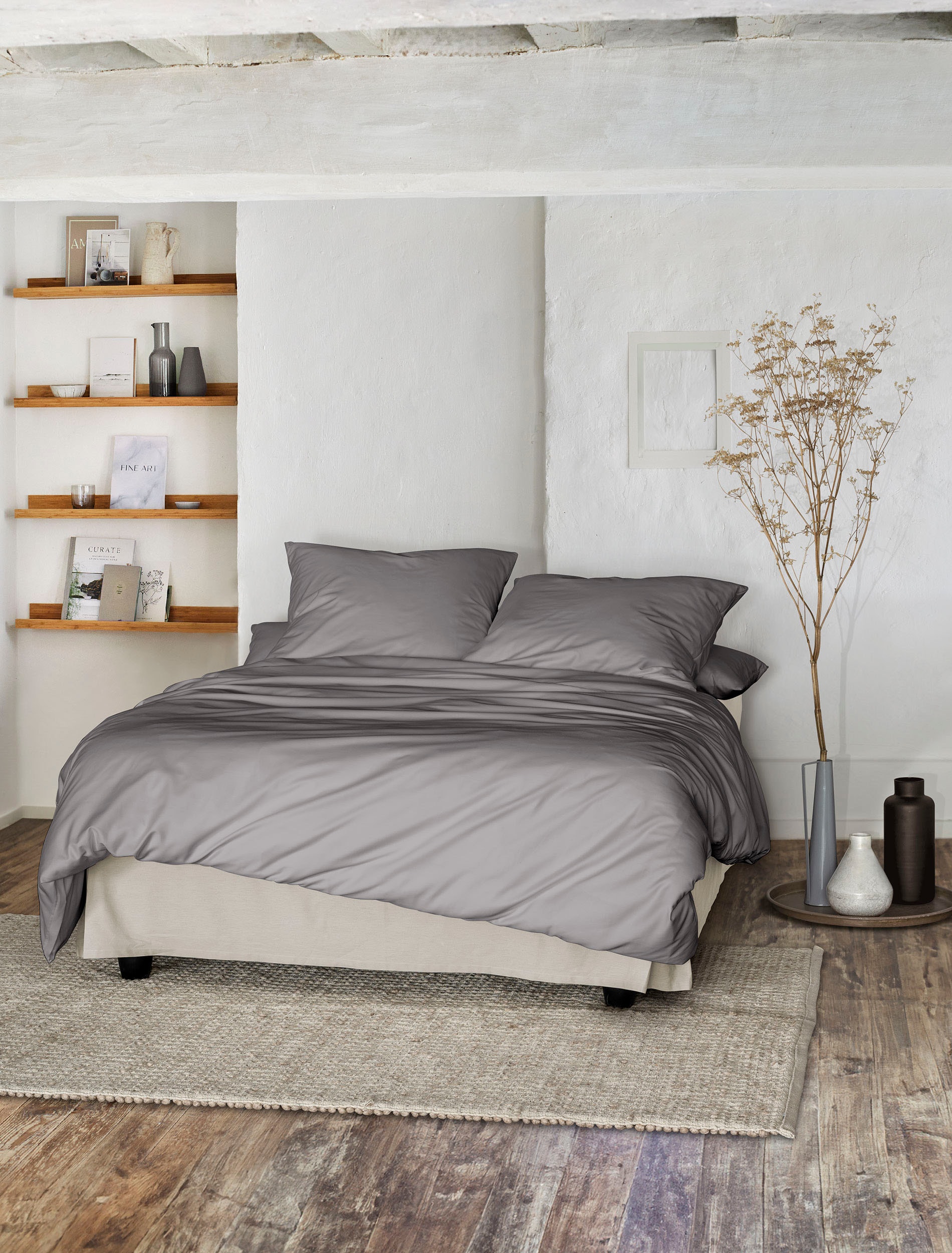Irisette Bettwäsche »Premium Satin Bettwäsche Paris«, hochwertige Uni Premium Bettwäsche mit Reißverschluss, 100% Baumwolle