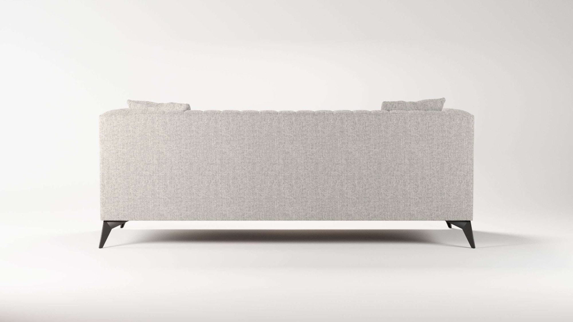 Places of Style 3-Sitzer »MATTHEW elegantes Designsofa, Maße B/T/H: 201/86/74 cm«, feine Steppung im Rückenbereich, lose Sitzkissen, incl. Zierkissen