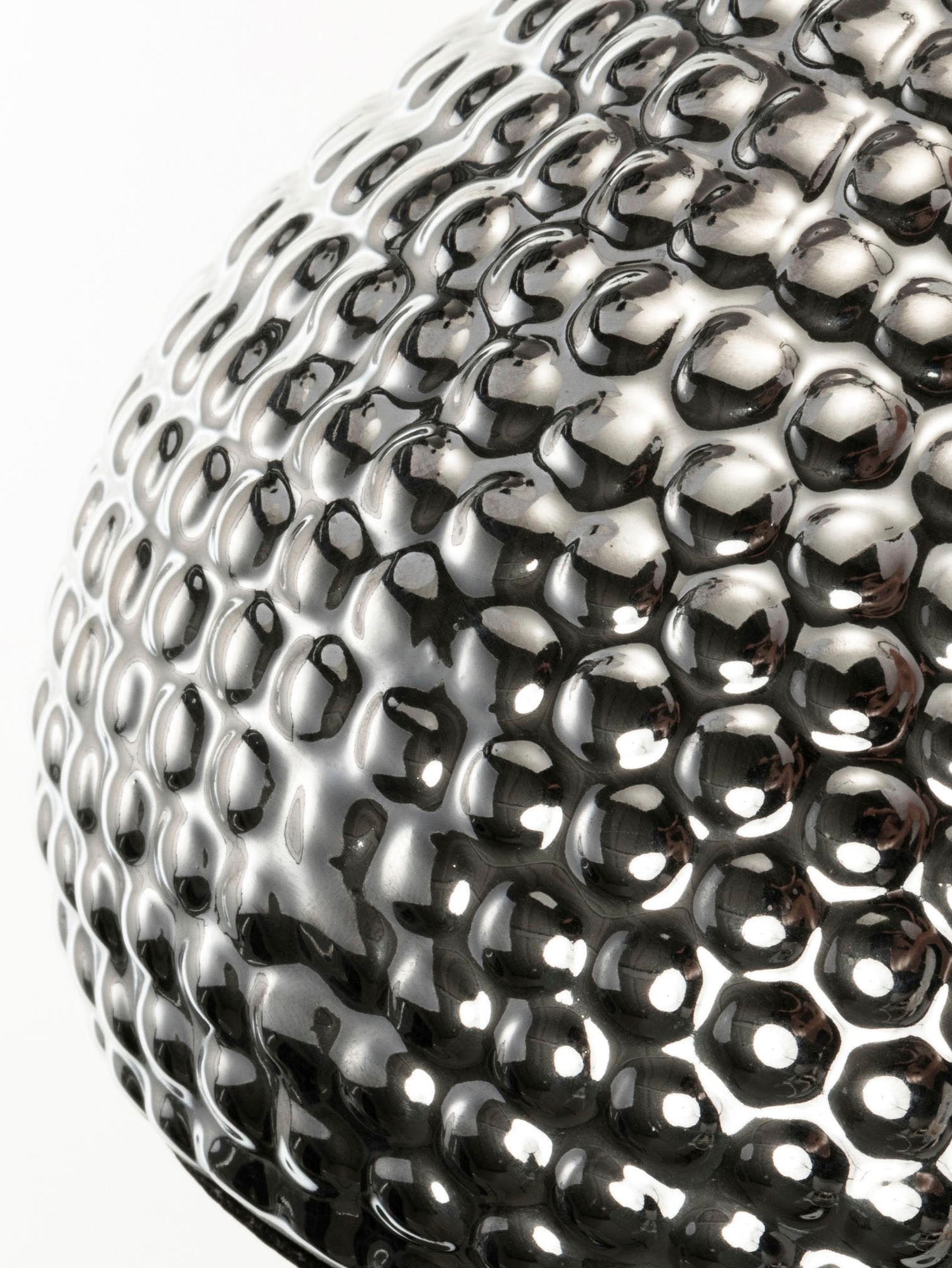 Pauleen Tischleuchte »Sip of silver«, 1 flammig, Leuchtmittel E14 | ohne Leuchtmittel, E14, Stoffschirm, Silber, Schwarz, Keramik
