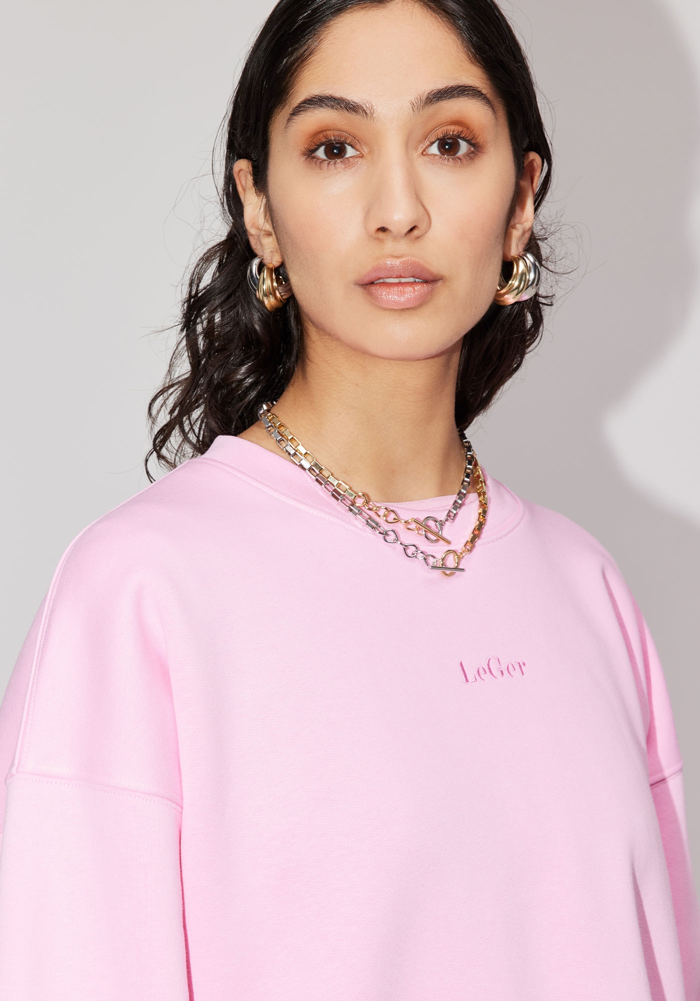 LeGer Sweatshirt »Indra, LeGer by Lena Gercke«, Rundhals, lockere Passform
