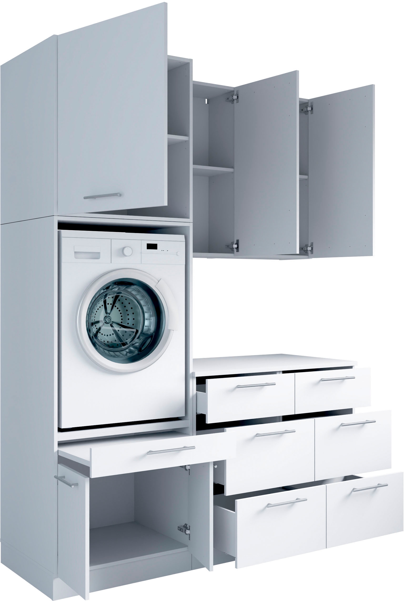 Laundreezy Mehrzweckschrank-Set »Laundreezy, 6-tlg. Mehrzweckschrank-Set B/H/T 168/238/68 cm« 6 Stk. tlg.