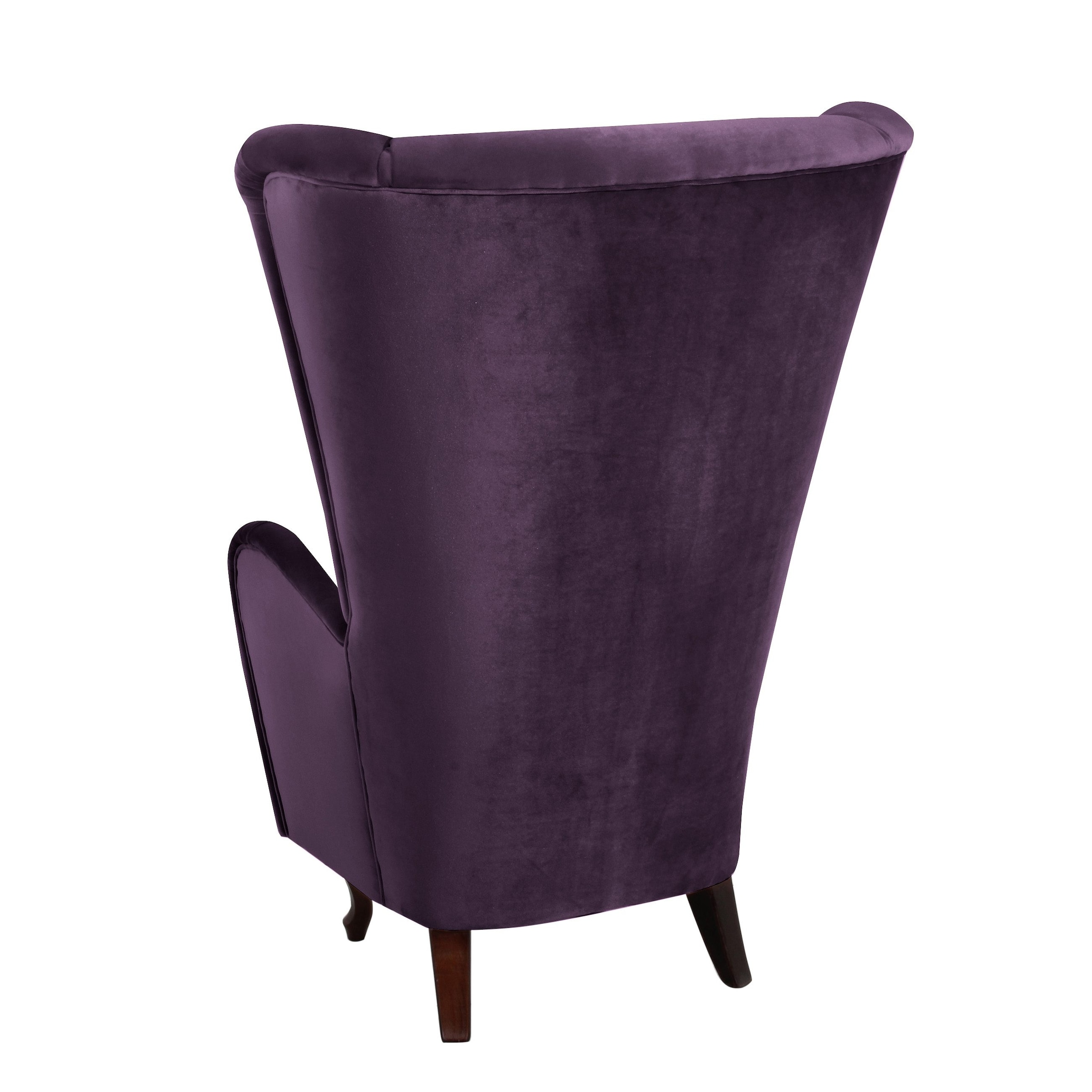 Max Winzer® Ohrensessel »Anastasia Designsessel, extravaganter Hochlehnsessel, trendige Farben«, elegantes Highlight im Wohnzimmer, mit geschwungenen Holzfüßen