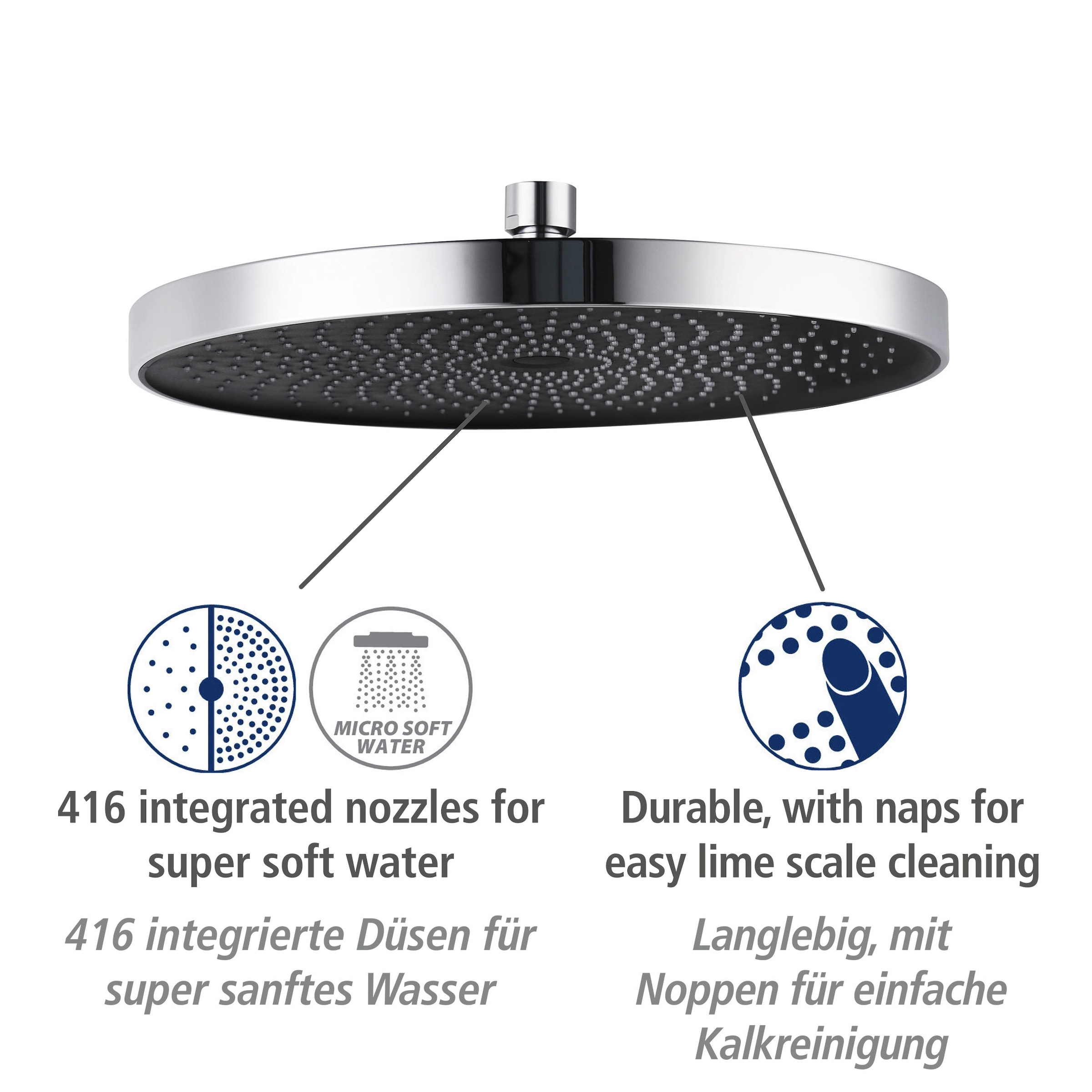 WENKO Duschsystem »Softwater«, Chrom, einfacher Anschluss an bestehende Armatur o. Wandanschlussbogen