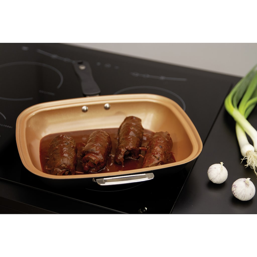 LIVINGTON Bratpfanne »Black Doubletta Basic Set«, Aluminium, (1 tlg.)