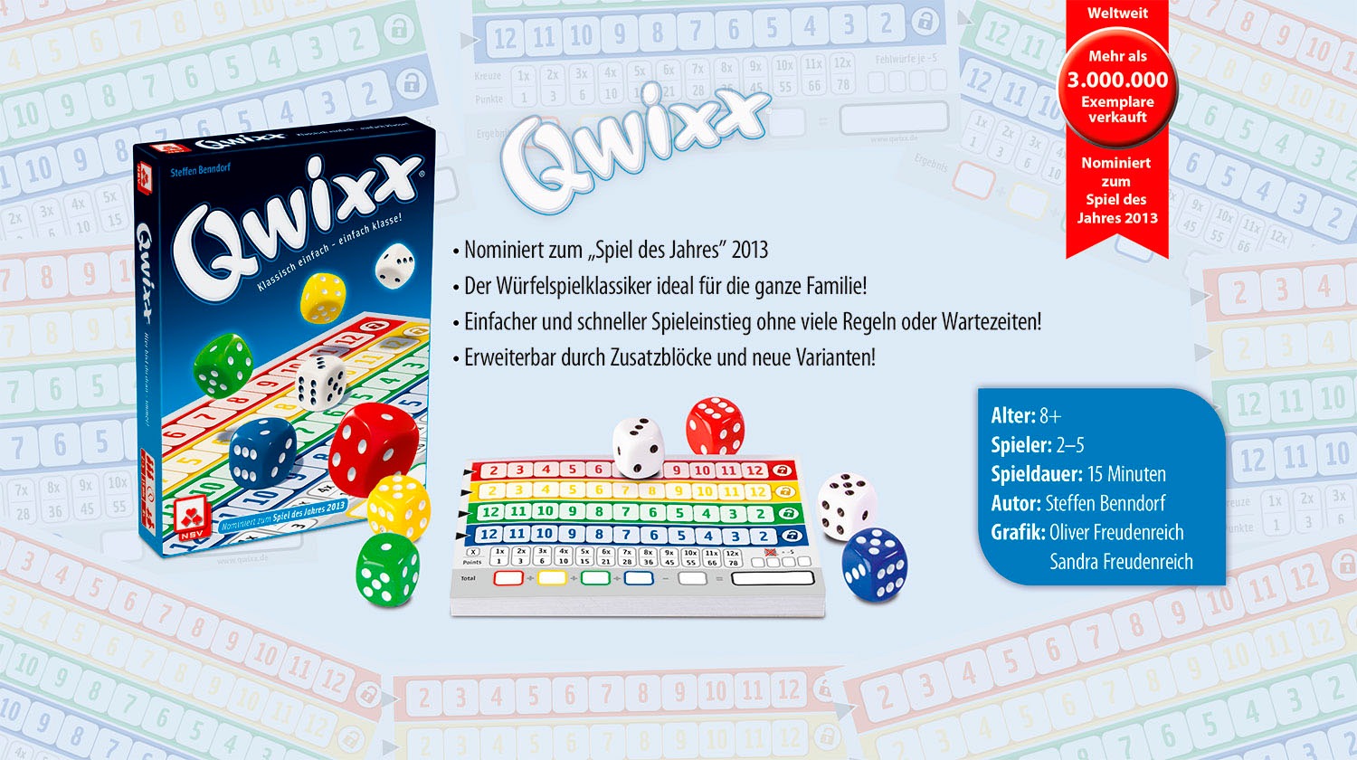 Cartamundi Spiel »Qwixx« Made in Germany