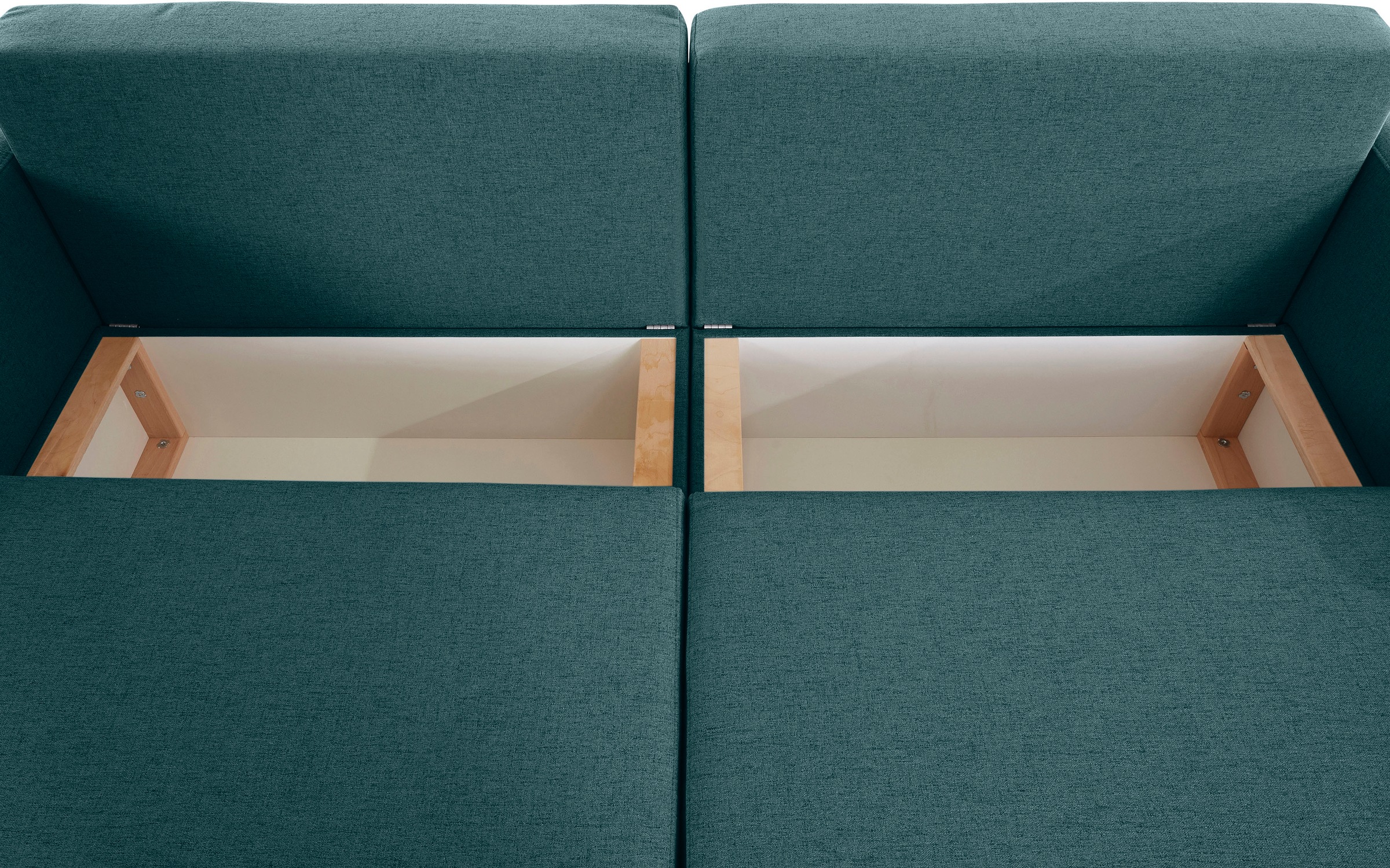 INOSIGN Ecksofa »Marva 3tlg. L-Form«, beide Armlehnelemente ausziehbar für Bettfunktion, mit Bettkasten