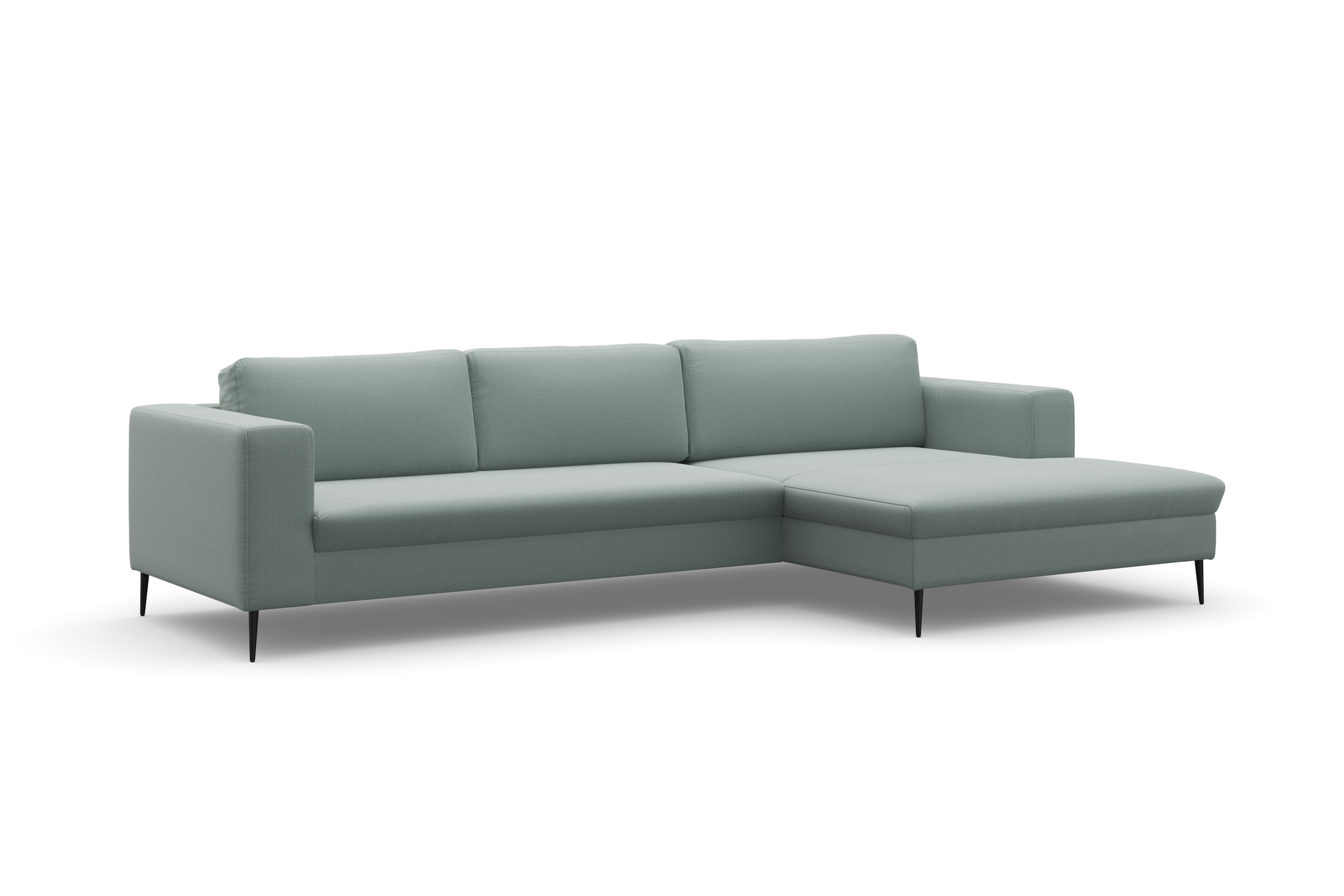 DOMO collection Ecksofa »Modica, zeitlos und elegant, L-Form«, moderne Optik mit extrabreiter Recamiere, auch in Cord