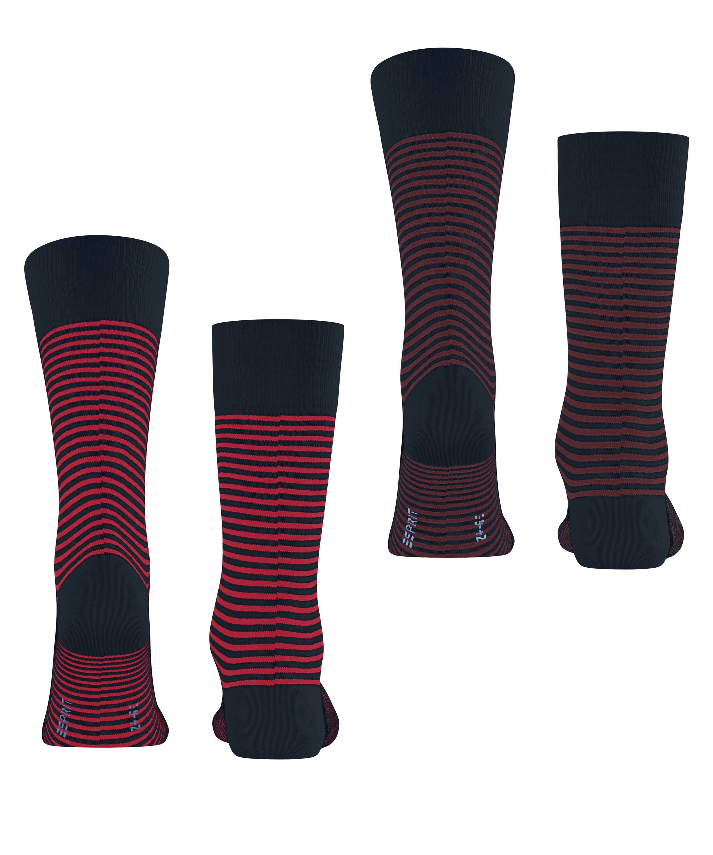 Esprit Socken »Fine Line« 2 Paar,  Streifenmuster, weich, geripptes Bündchen, bequem