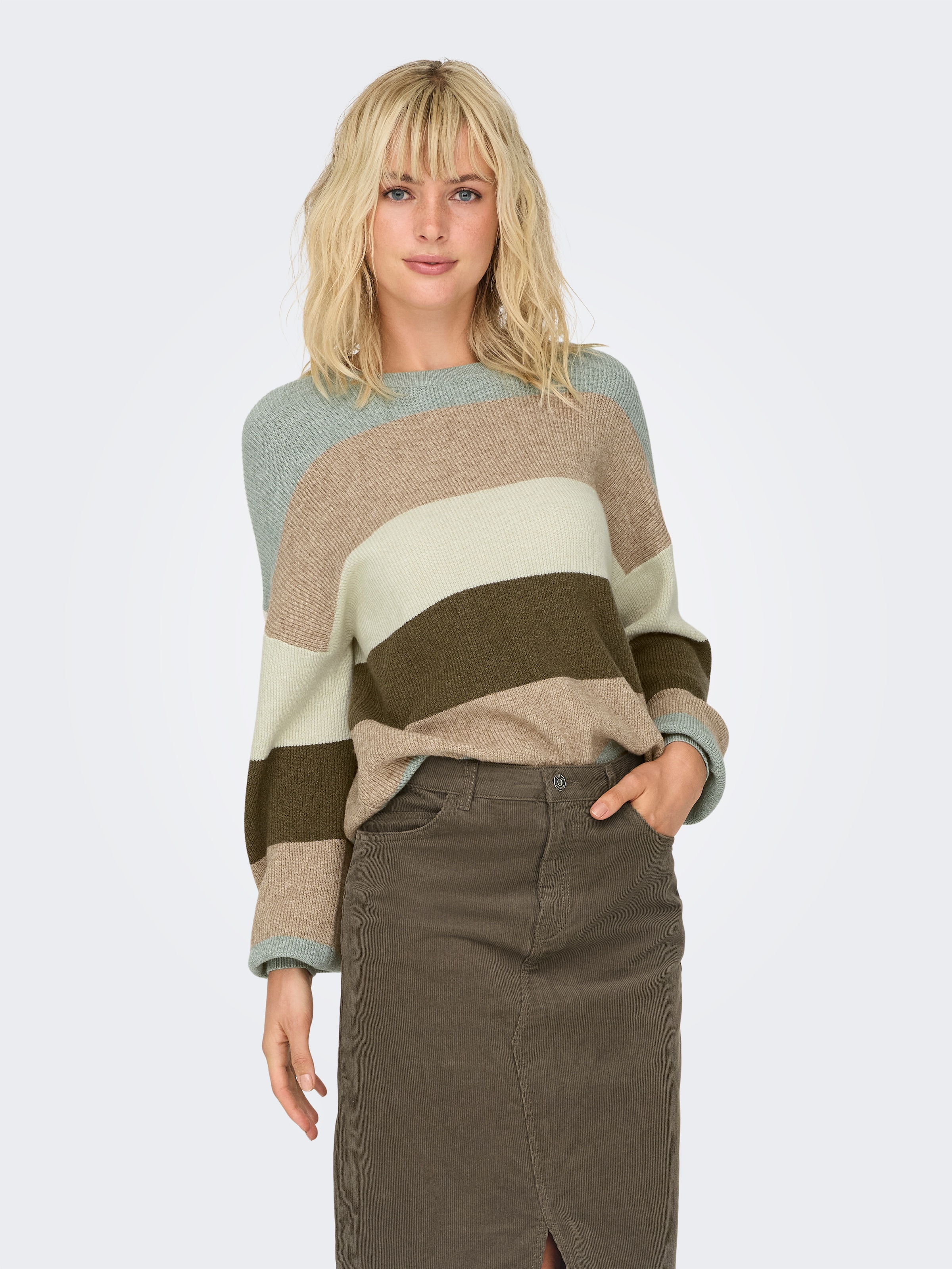 ONLY Strickpullover »ONLATIA L/S STRIPE PULLOVER KNT NOOS«