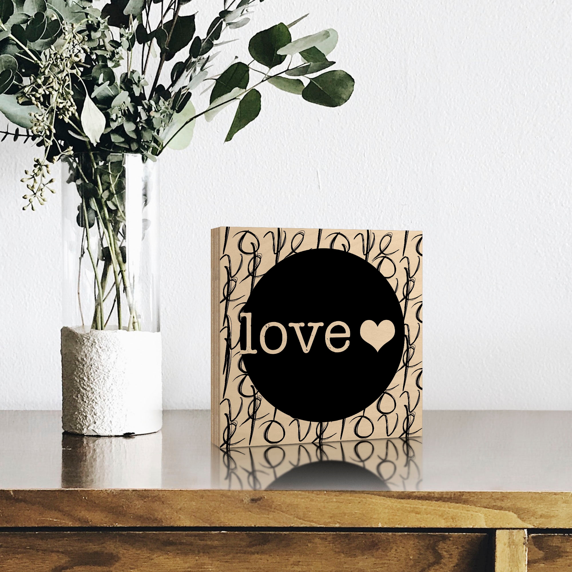 Artland Holzbild »Liebe II«, Sprüche & Texte, (1 St.)