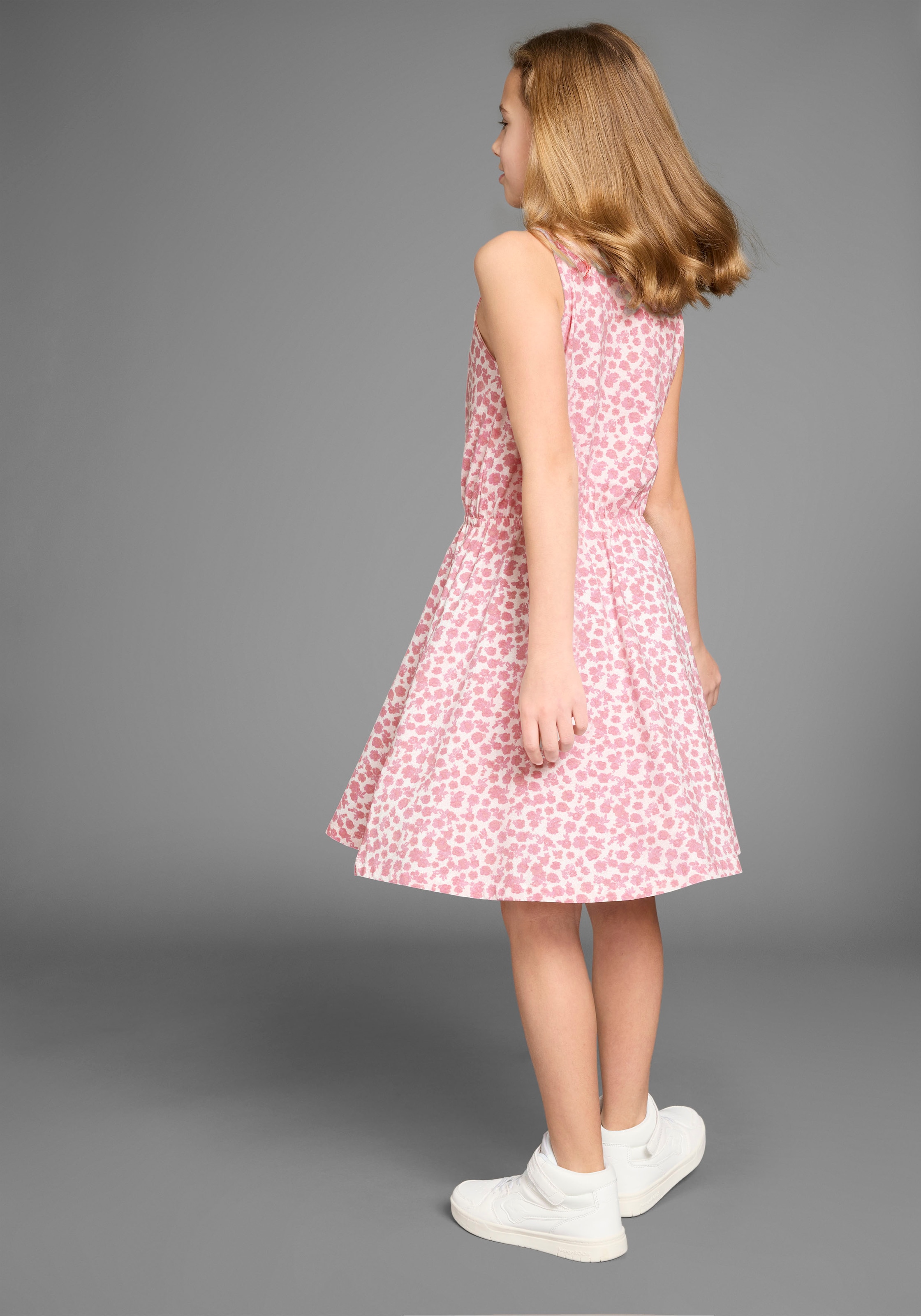 KangaROOS Jerseykleid », Skaterkleid in schönen Allover-Muster«, für Partys und Treffen mit Freunden, kniefrei, modisch