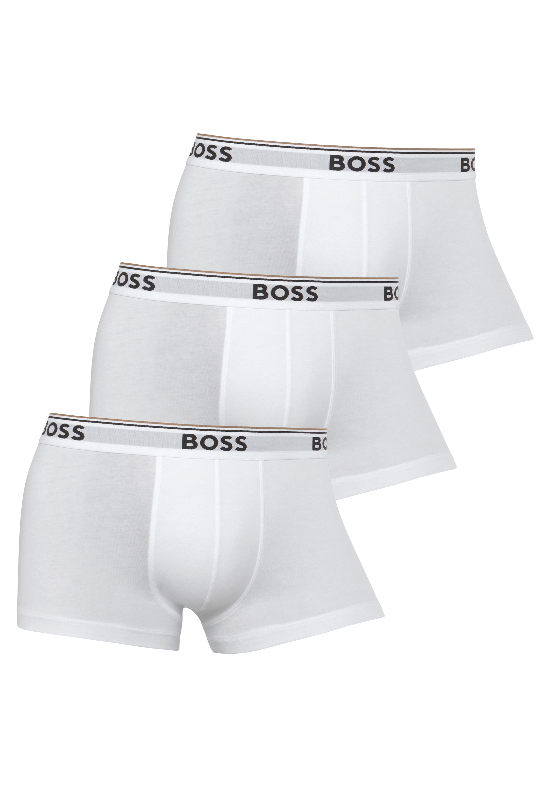 BOSS Boxer »TRUNK 3 PACK«, (3 St.), BOSS Schriftzug auf dem Bund