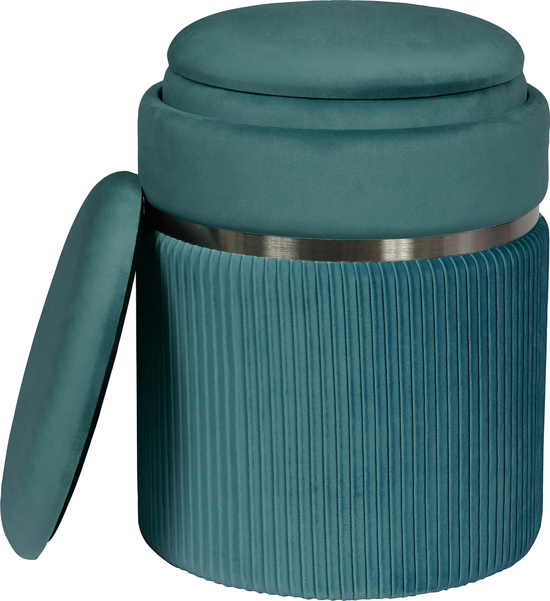 Kayoom Polsterhocker »Hocker Zora 325 2er-Set«, gepolstert, mit Stauraum