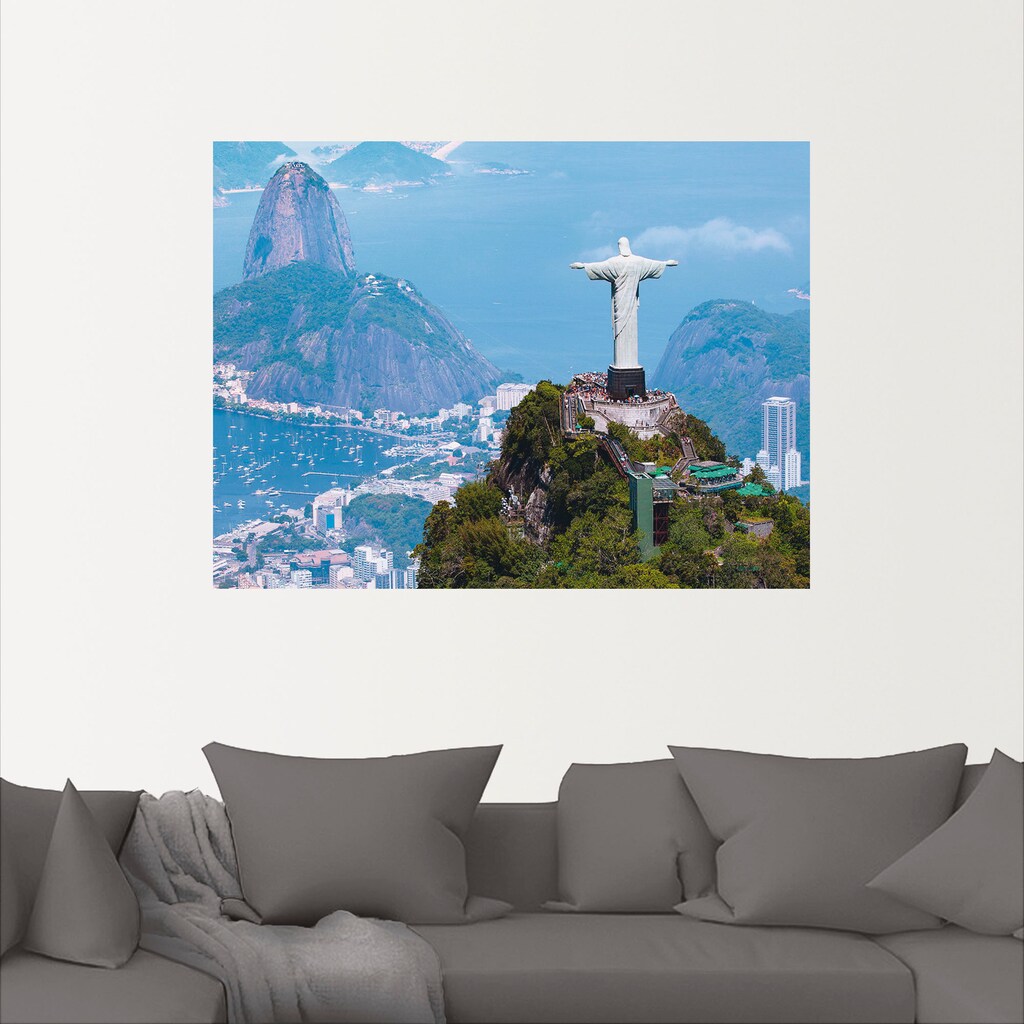 Artland Wandbild »Rio de Janeiro mit Cristo«, Gebäude, (1 St.)