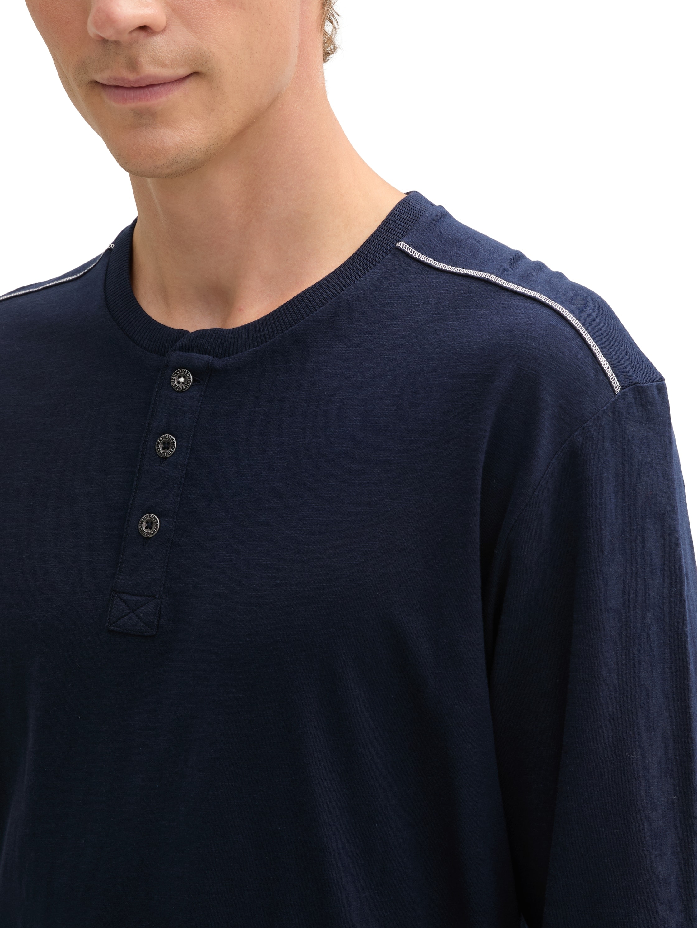 TOM TAILOR Henleyshirt, mit Henley Ausschnitt