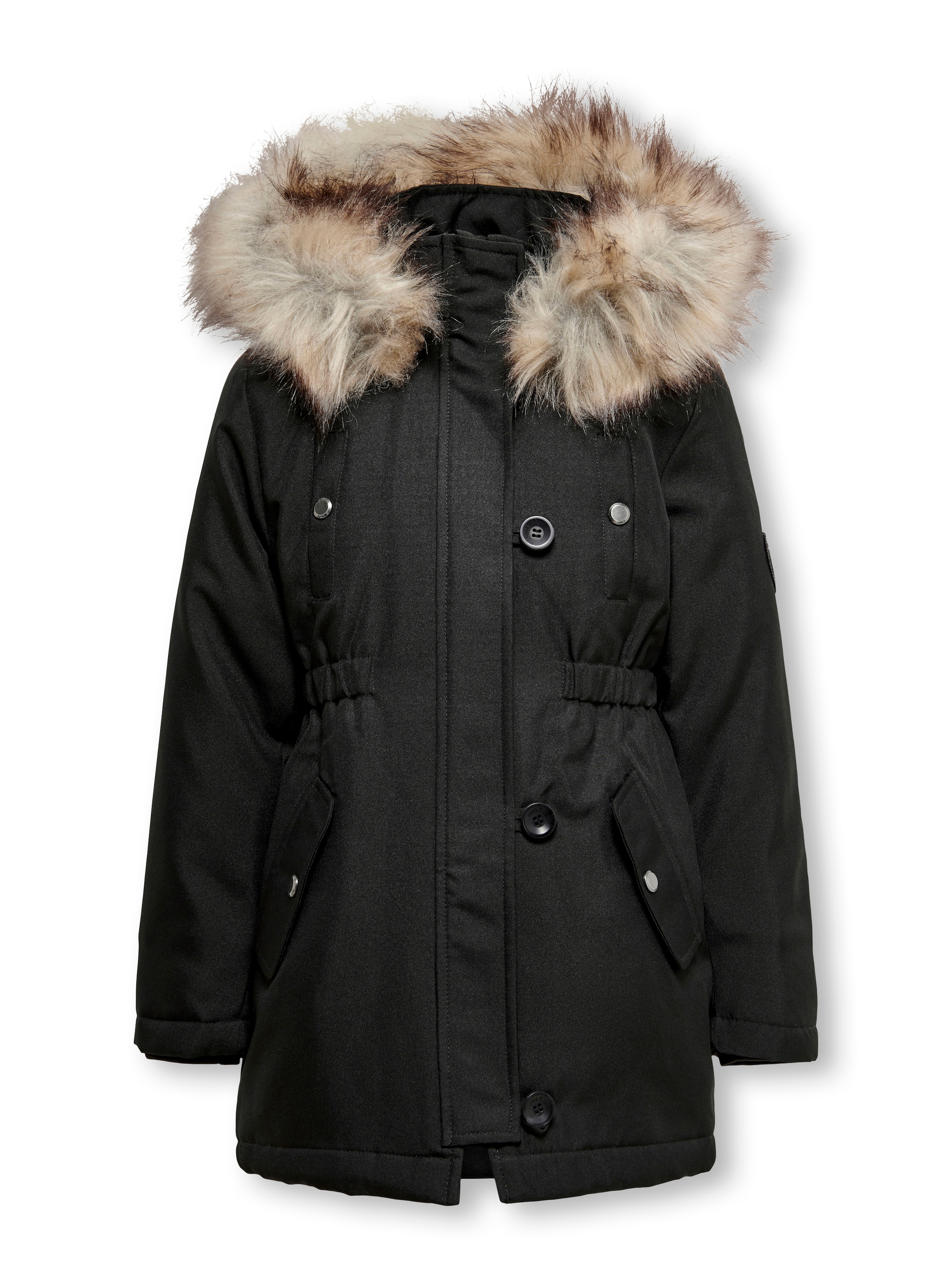 KIDS ONLY Winterjacke »KOGIRIS FUR PARKA OTW« mit Kapuze mit elastischem Taillengummi