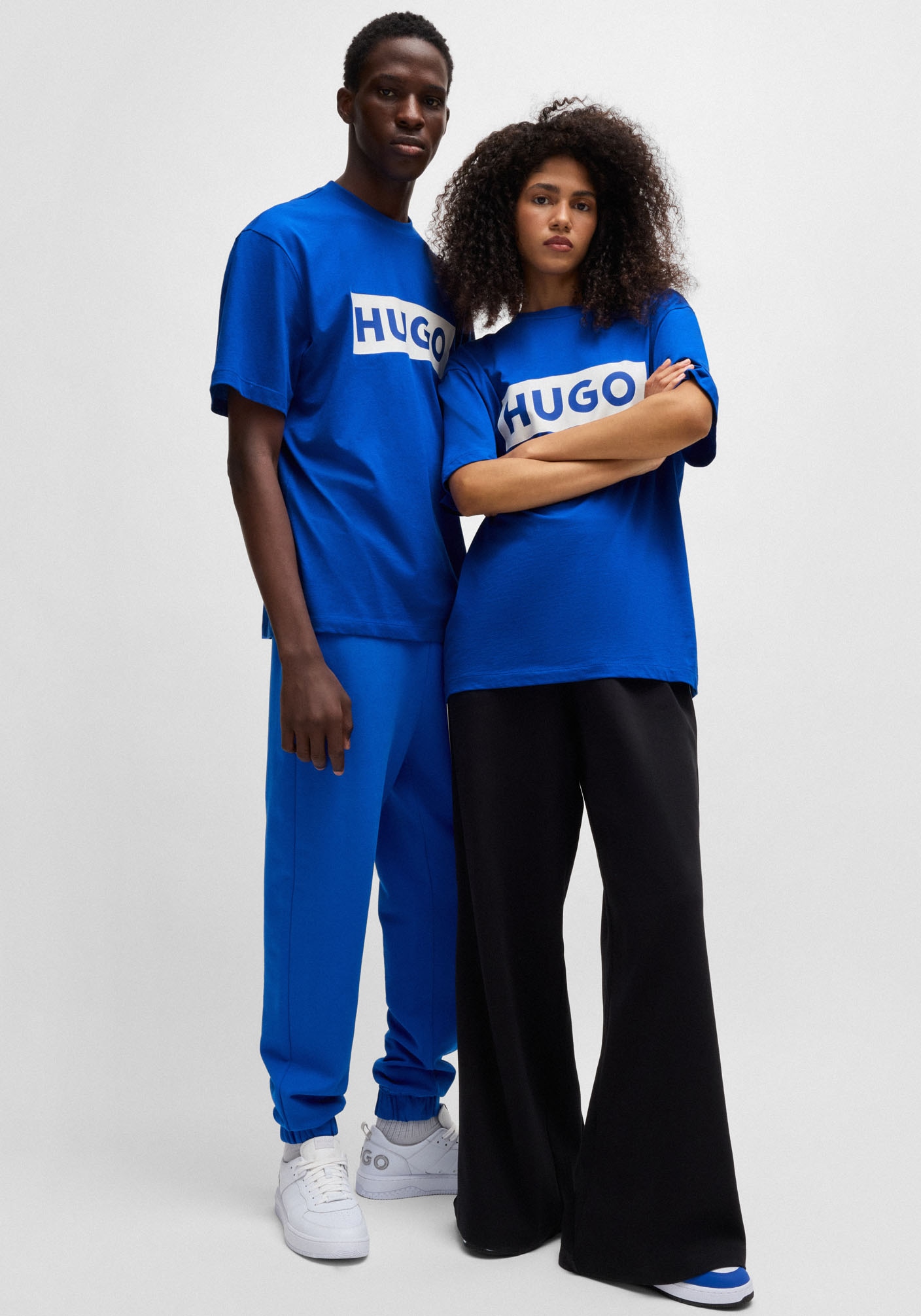 HUGO Blue T-Shirt »Nico«, mit großem Logo-Print, Unisex