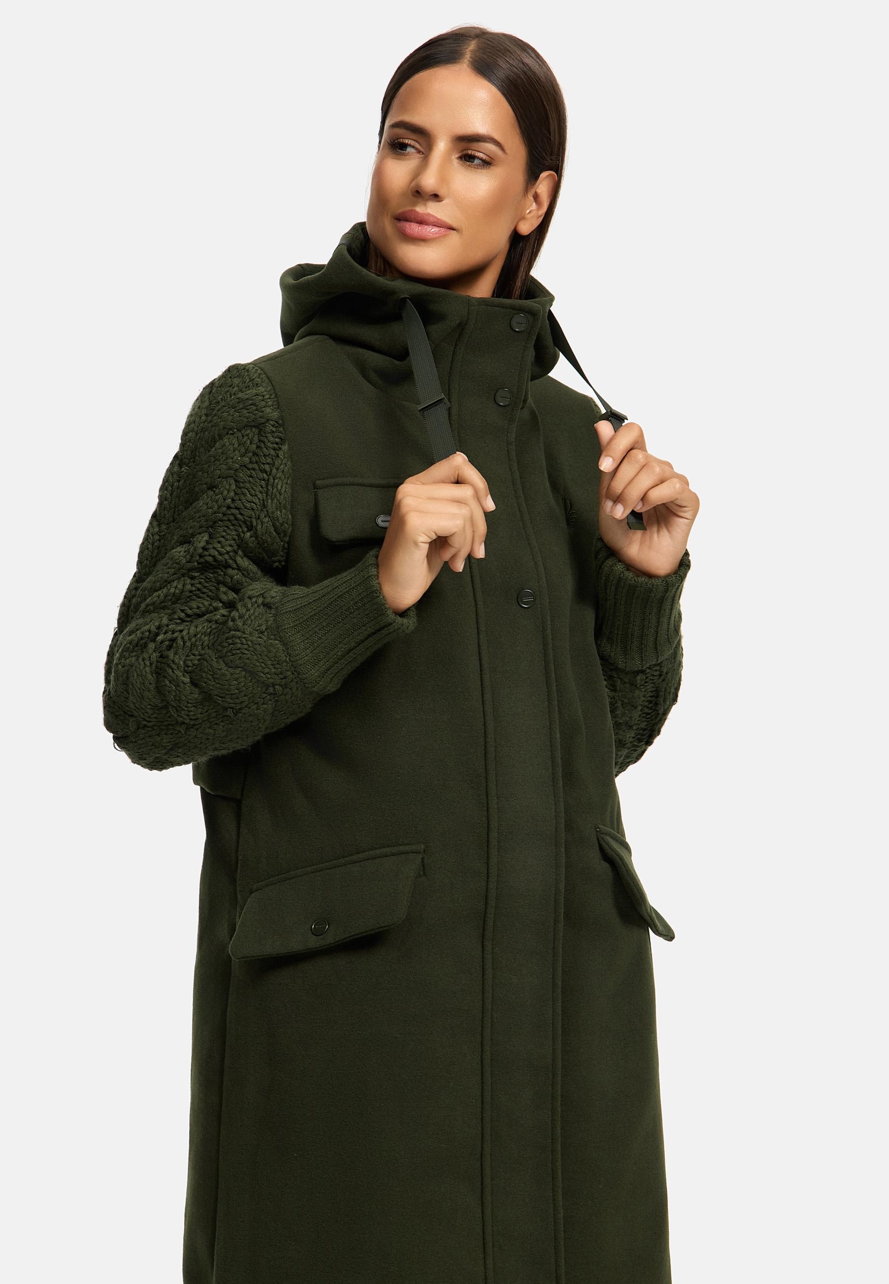 Navahoo Kurzmantel »Wintermantel Knit Babe 14«