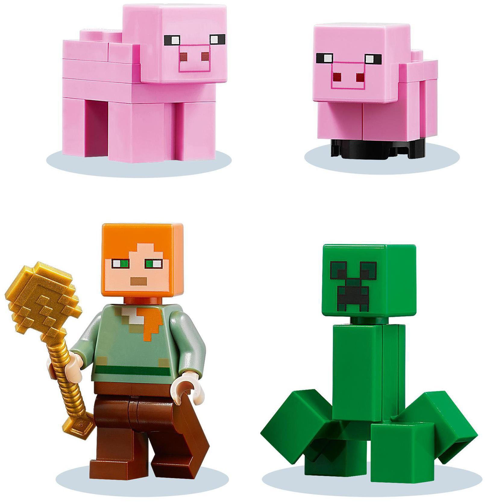 LEGO® Konstruktionsspielsteine »Das Schweinhaus (21170), LEGO® Minecraft™«, (490 St.), Made in Europe
