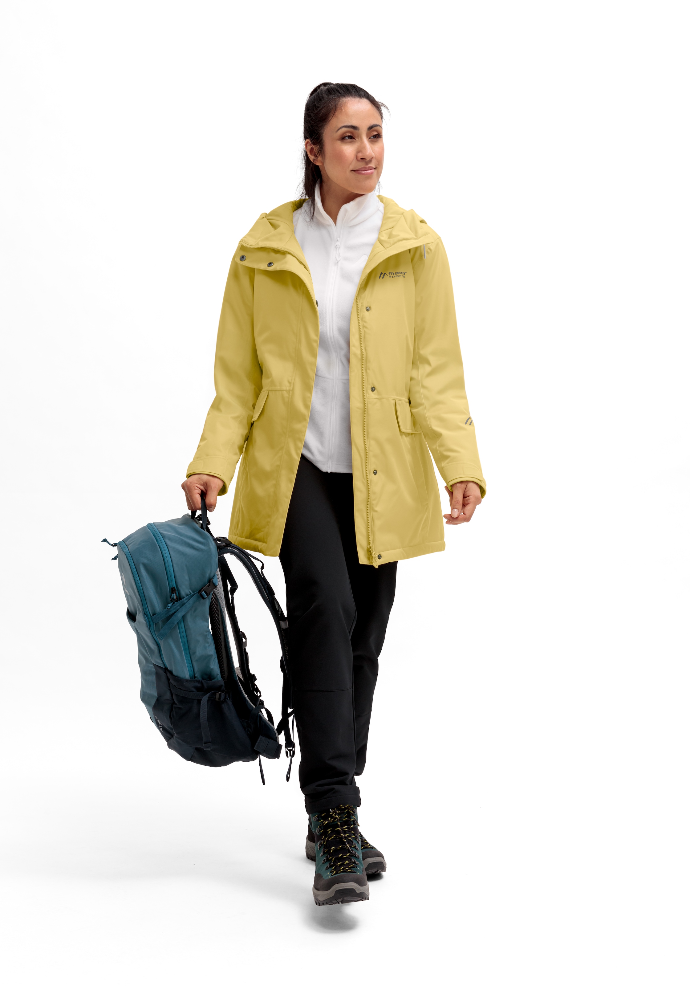 Maier Sports Winterjacke »Lisbon Coat« Damen Wintermantel, wattierte Regenjacke, wasserdicht + atmungsaktiv