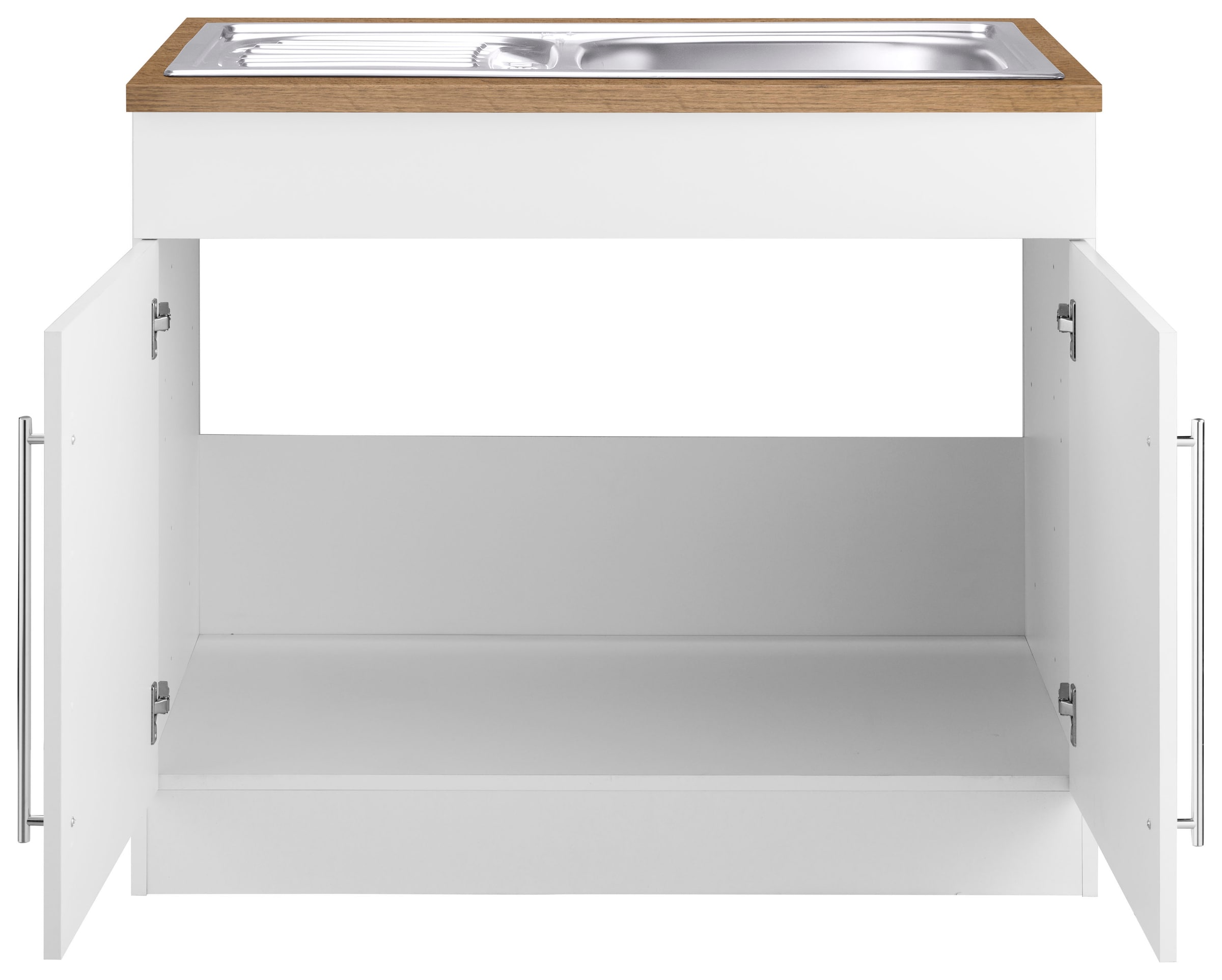 KOCHSTATION Spülenschrank »KS-Samos«, 100 cm breit, inkl. Einbauspüle