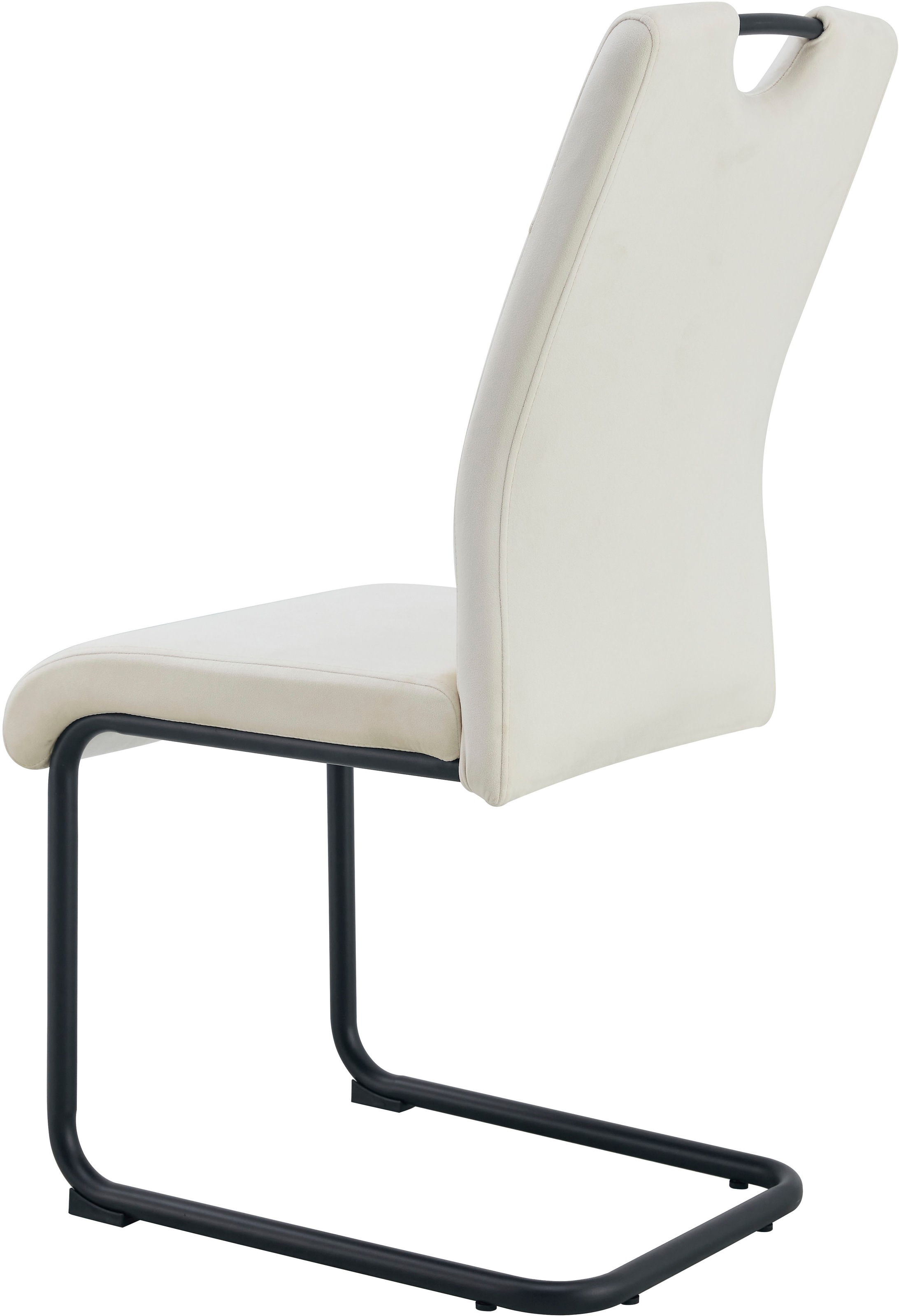 Home affaire Esszimmerstuhl »BRANDON, 2er Set, mit Metallgestell in matt schwarz« (Set) 2 Stk.in verschiedenen Farben, Belsatbarkeit pro Stuhl 120 kg