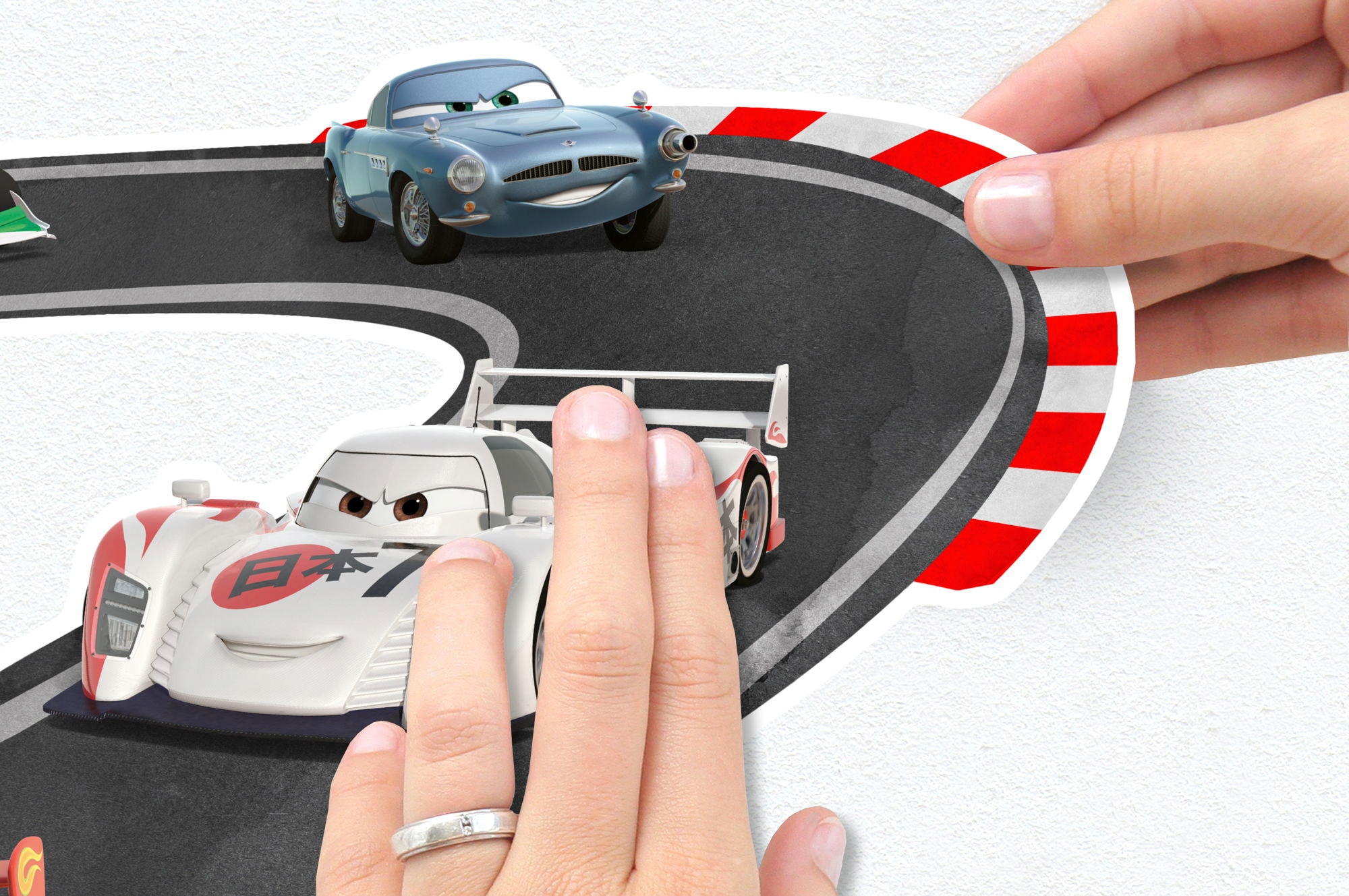 Komar Wandtattoo »Cars Track - Größe 50 x 70 cm«, (9 St.), selbstklebend, Wandsticker, Kinderzimmer