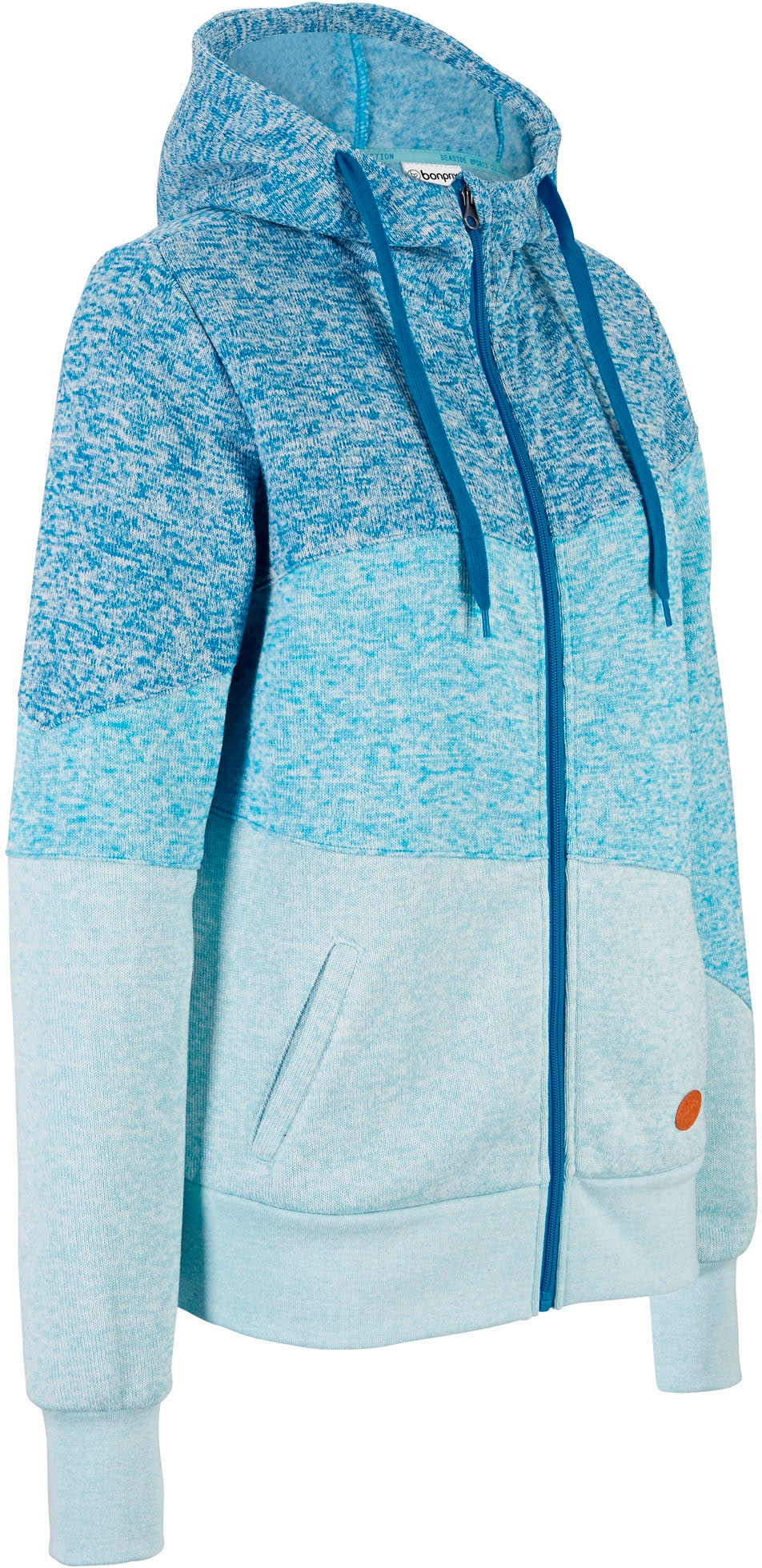 bonprix Kapuzensweatjacke mit Kapuze, für vielseitige Freizeitaktivitäten, bequeme Passform