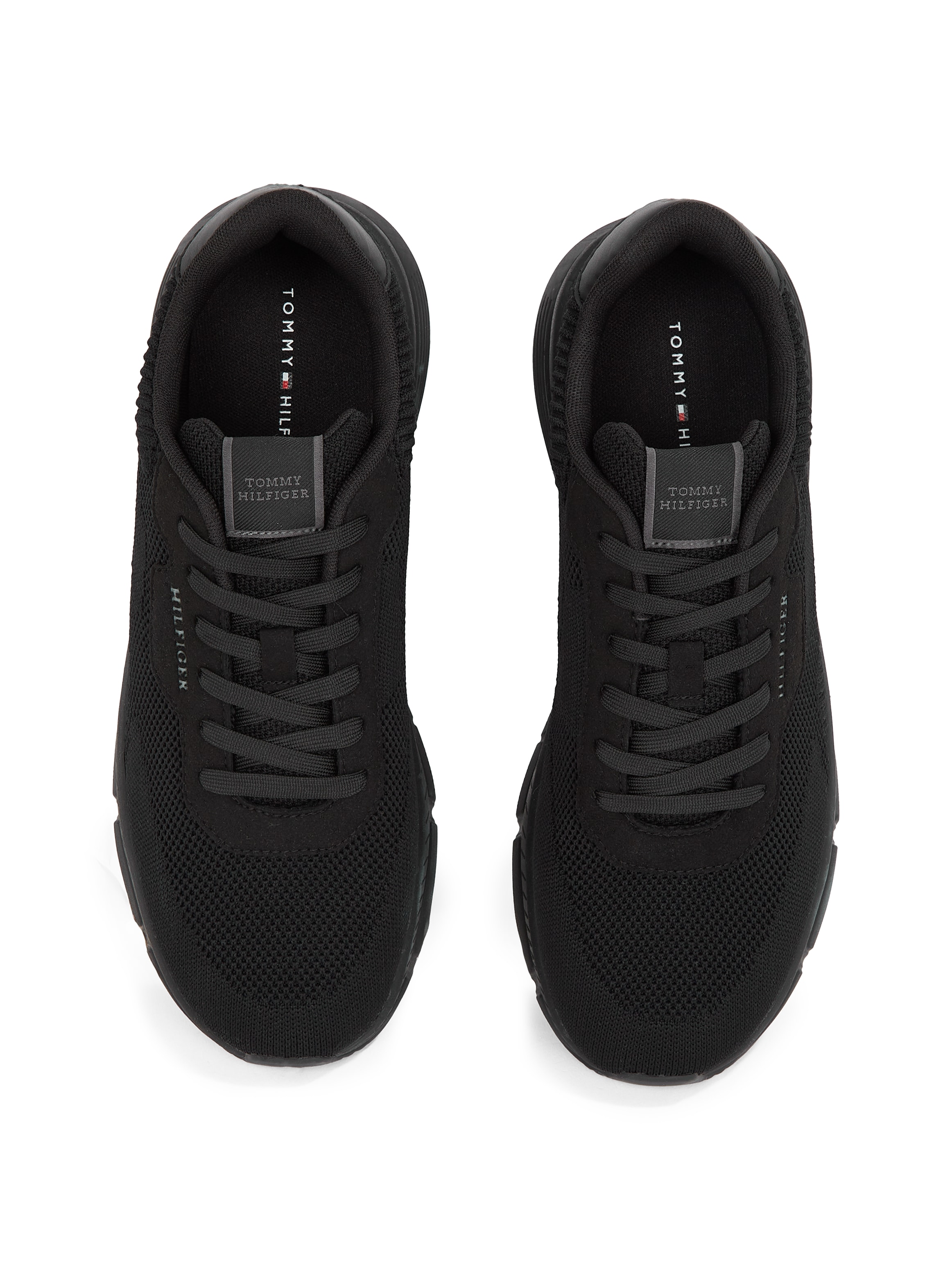 Tommy Hilfiger Sneaker »LIGHTWEIGHT RWB KNIT«, Freizeitschuh, Halbschuh, Schnürer mit Kontrast-Logo
