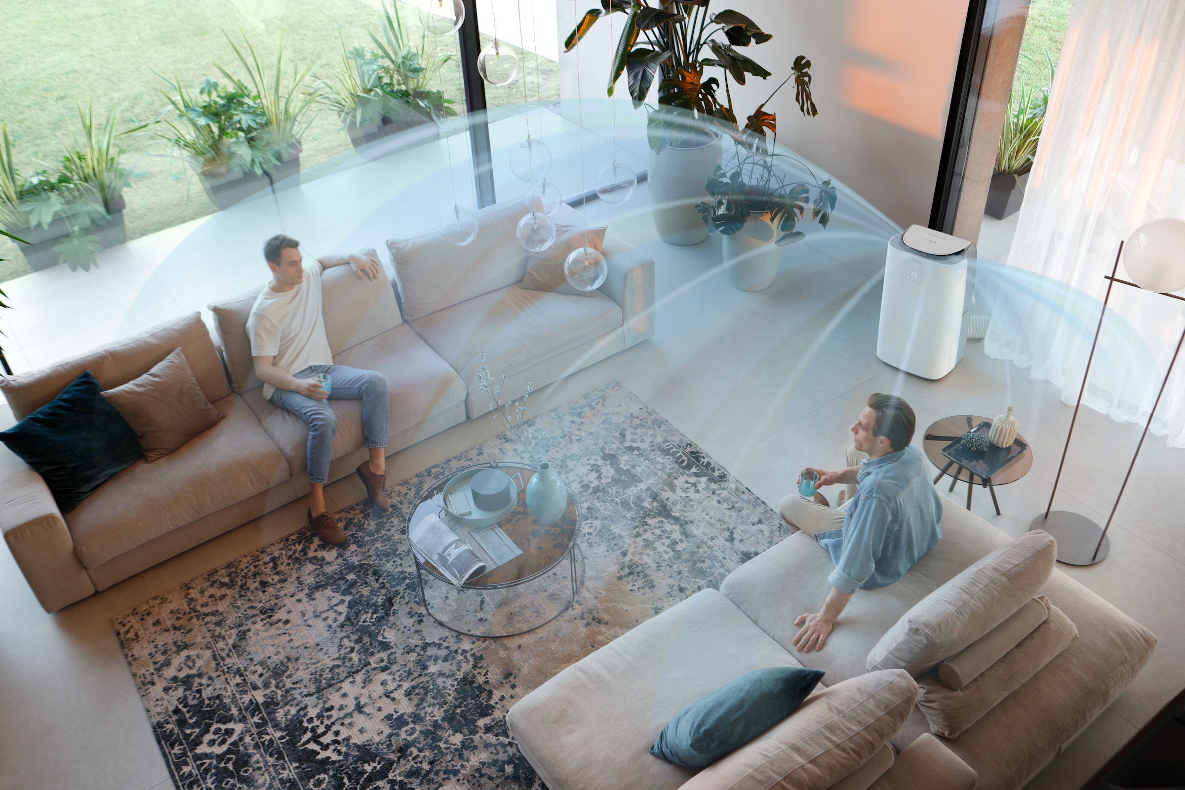 De'Longhi Klimagerät »Pinguino AP130i GentleJet mit Inverter-Technology (Abkühlzeit -30%)« 130m³ Räume, A+, 13.000 BTU/h, 3,3 Kw, Luftentfeuchermodus, 24h Timer