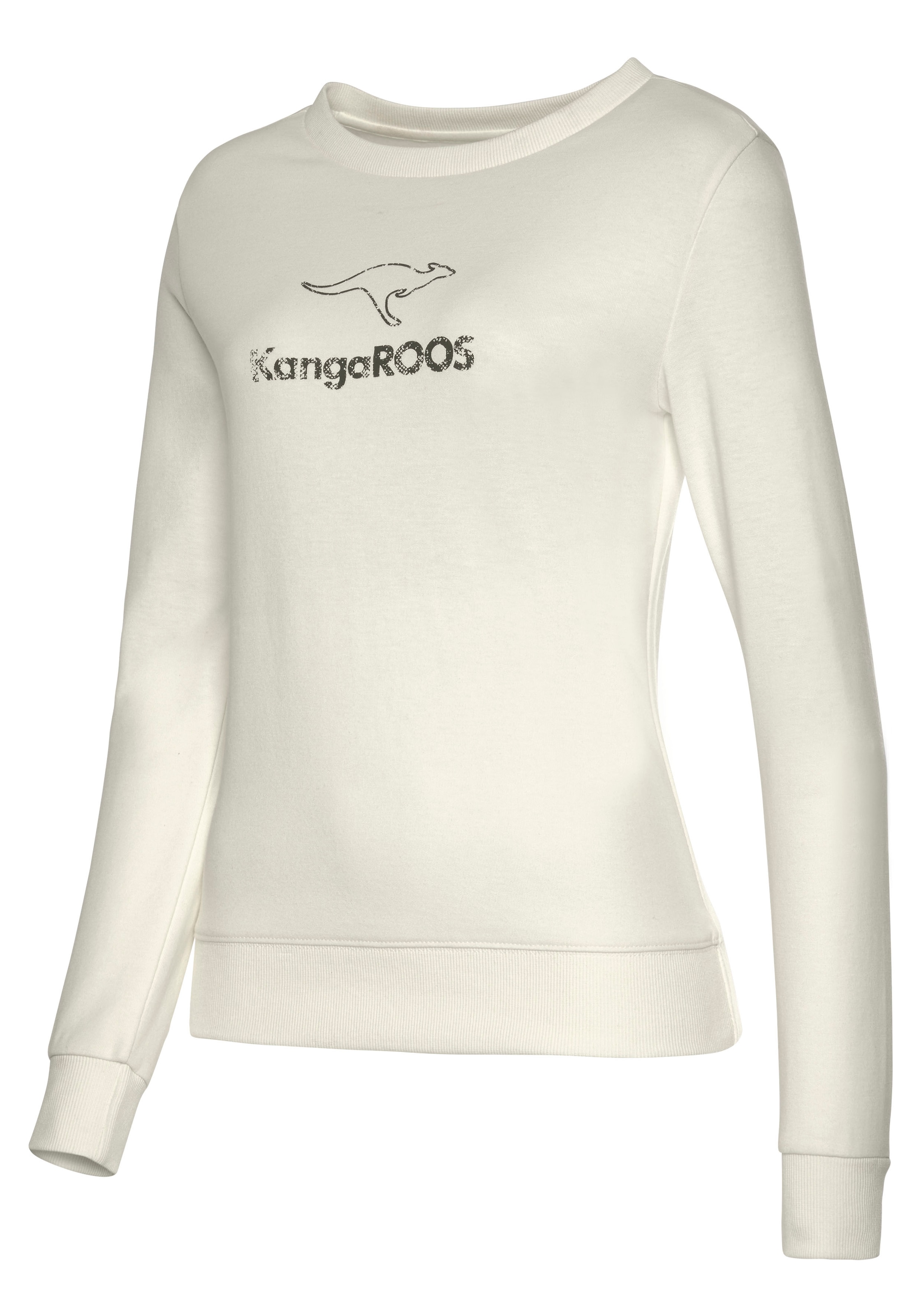 KangaROOS Sweatshirt, mit Kontrastfarbenem Logodruck, Loungeanzug